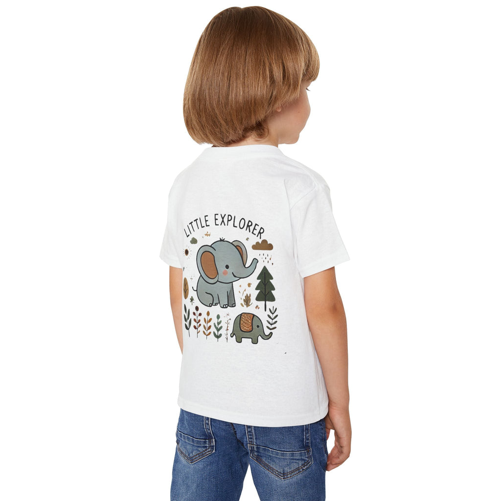 Little Explorer Toddler T-Shirt - Cute Elephant & Turtle Design