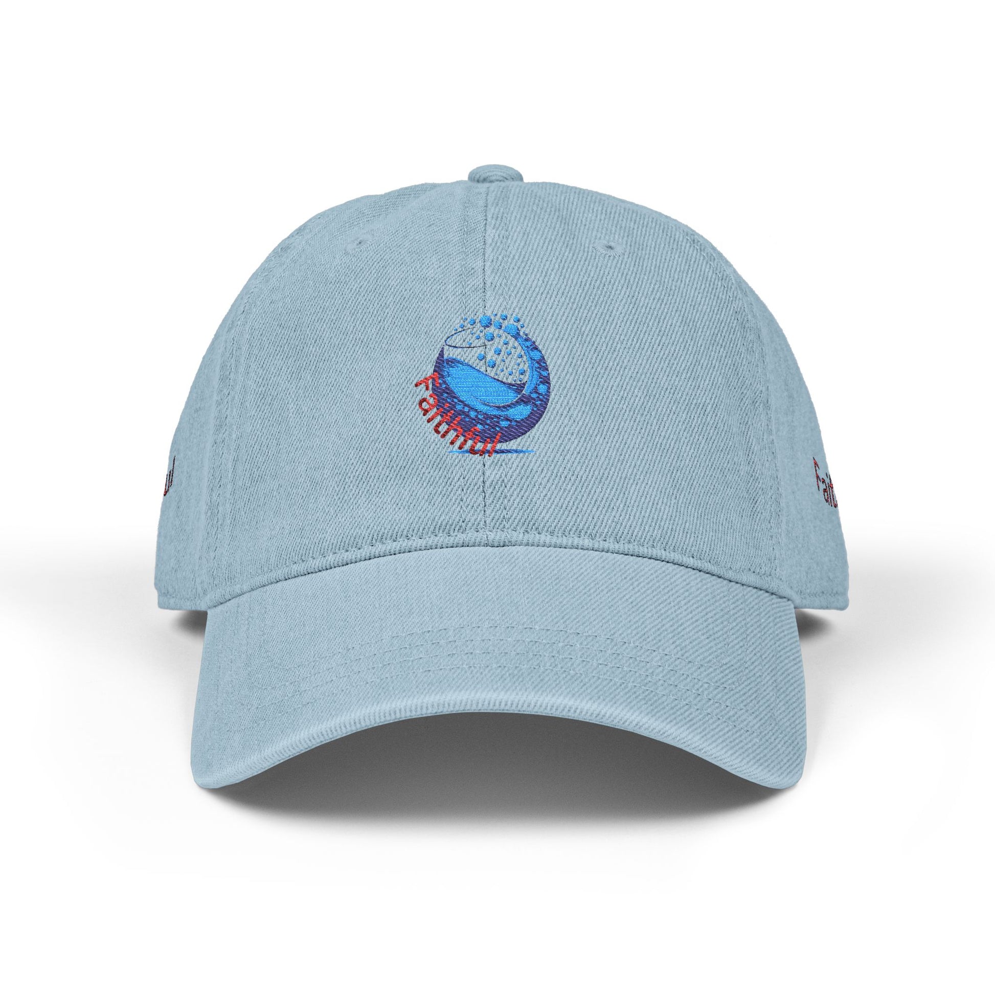 Denim Hat Faithful - Stylish Embroidered Cap Vintage-Inspired Style