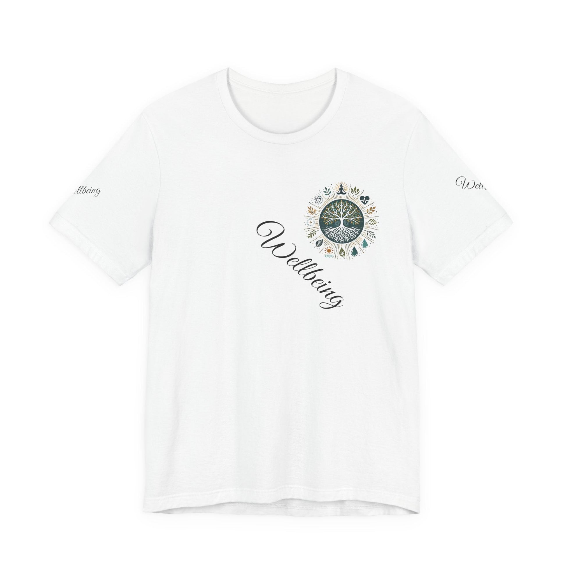 Unisex Jersey Short Sleeve T-shirt - Wellbeing Line Art Soft & Cozy
