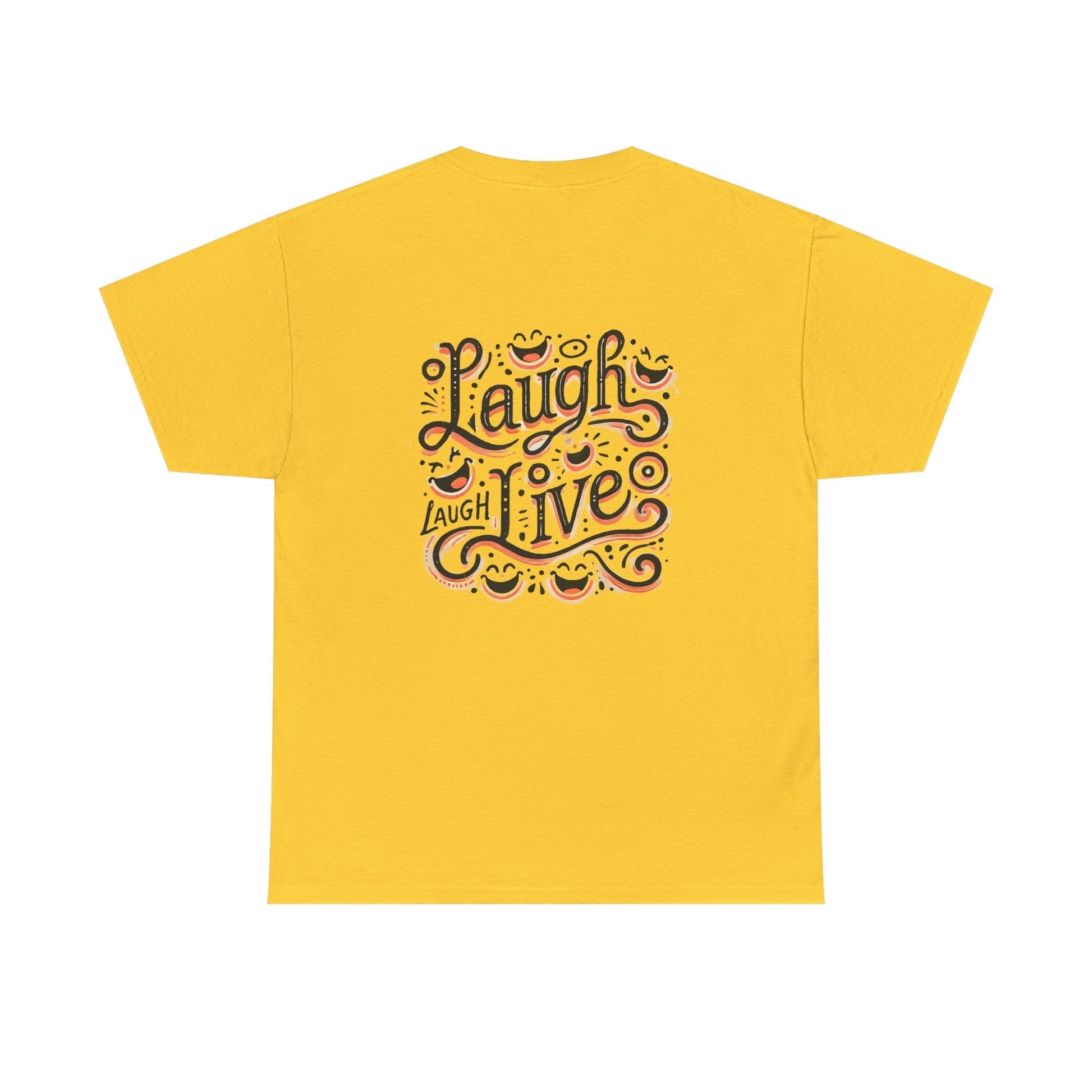 Unisex Heavy Cotton T-shirt  - Laugh Live III Built for Everyday Style
