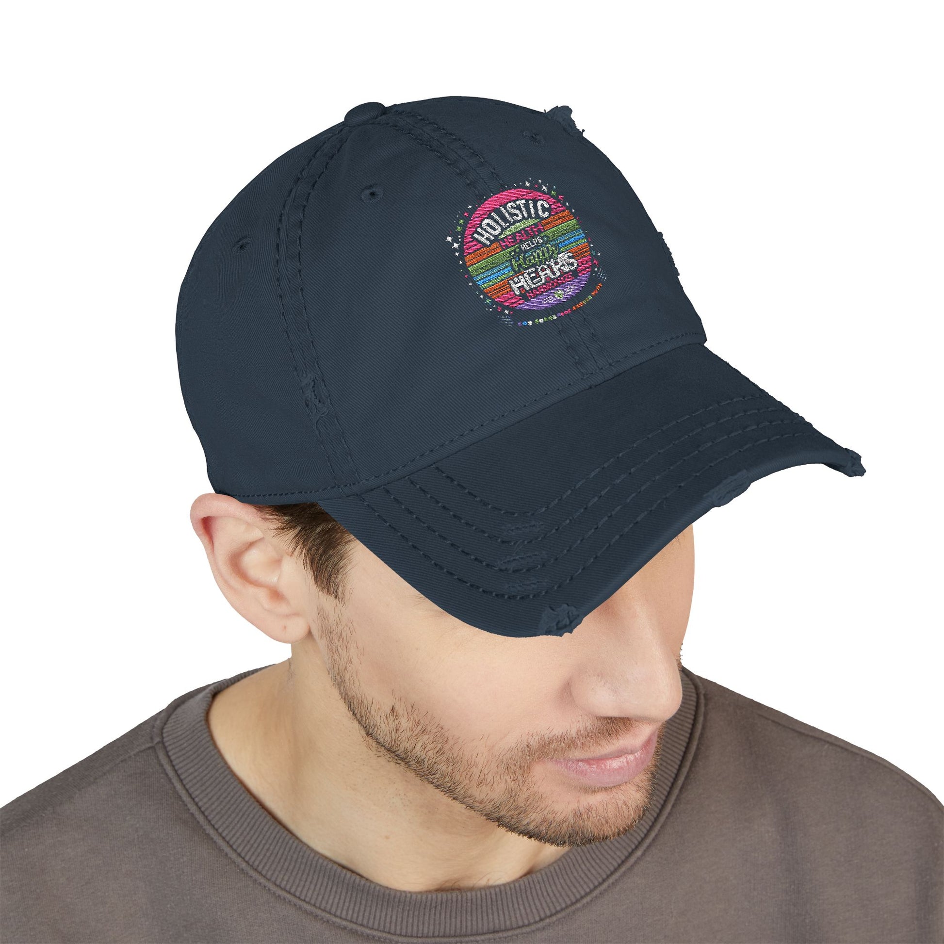 Distressed Dad Hat - Embroidered Casual Stylish Comfort for Everyday Wear