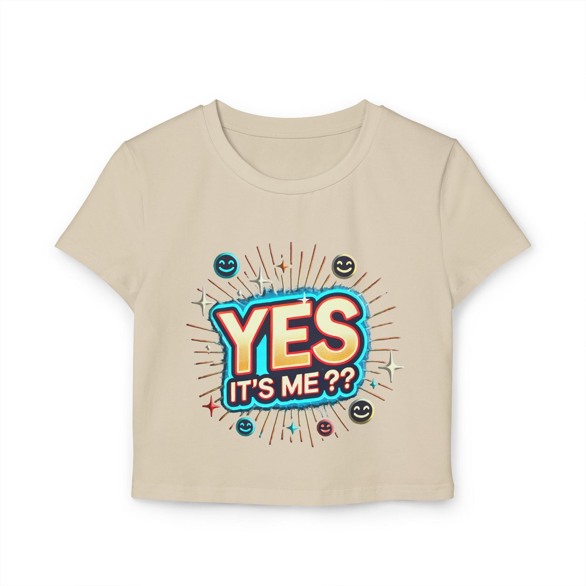 Womens Baby T-shirt "Yes it's me" Slim Fit Organic Cotton for Everyday