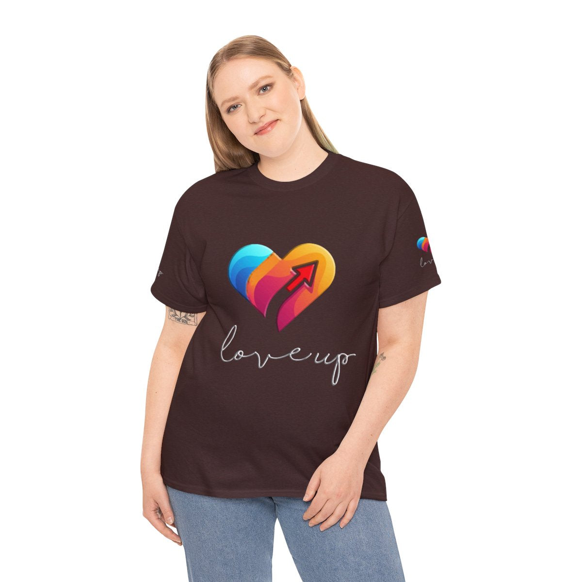 Unisex Heavy Cotton T-shirt - Love's Up Premium Comfort & Timeless
