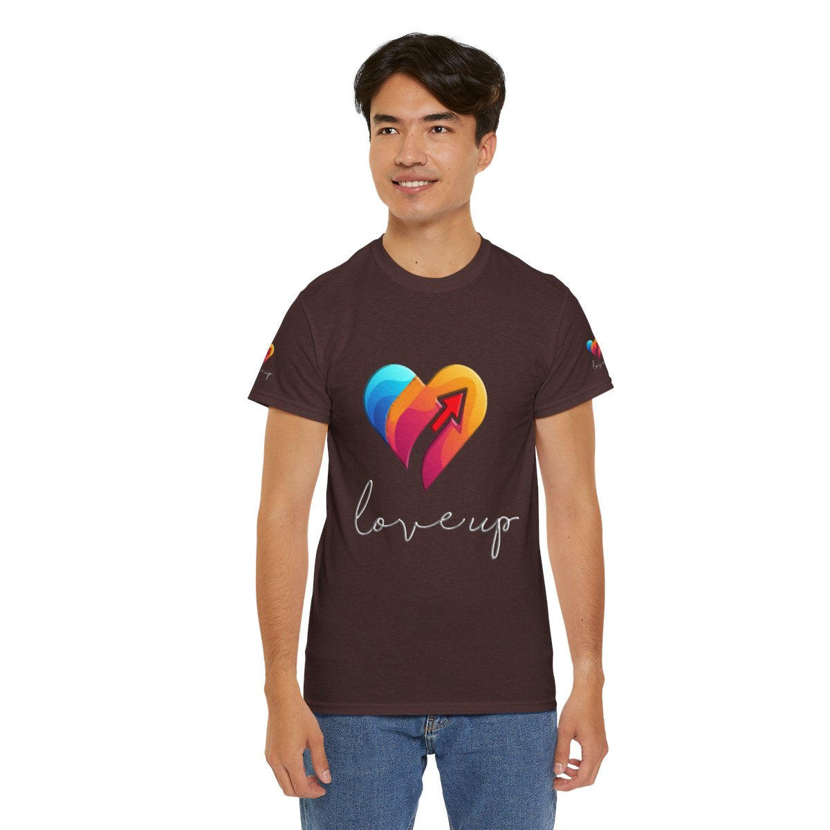Unisex Heavy Cotton T-shirt - Love's Up Premium Comfort & Timeless