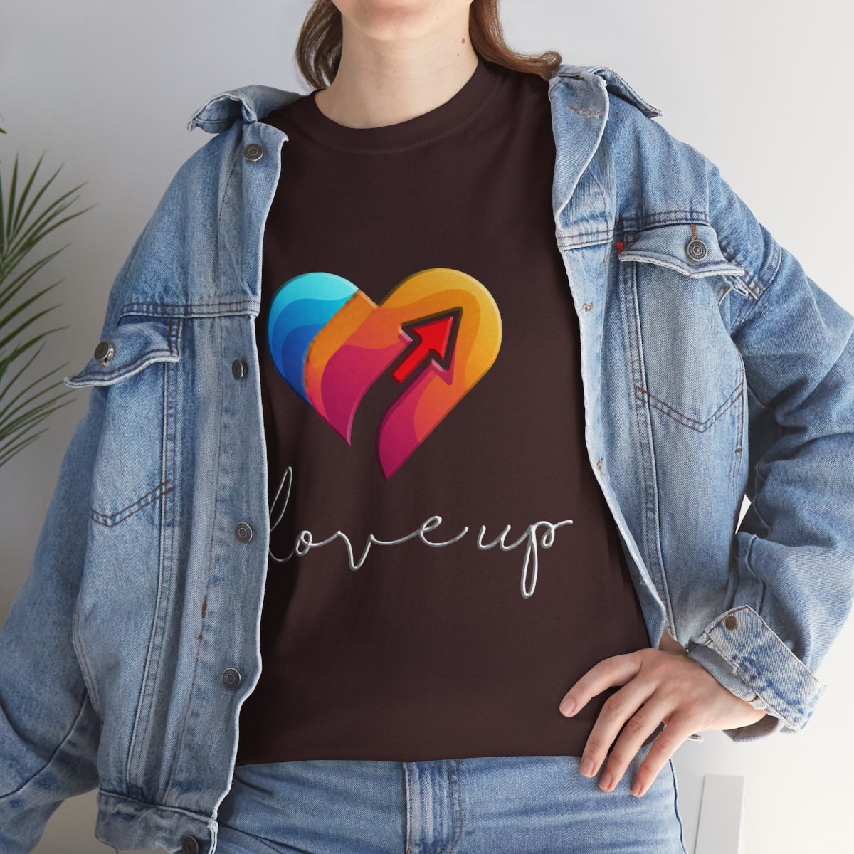 Unisex Heavy Cotton T-shirt - Love's Up Premium Comfort & Timeless