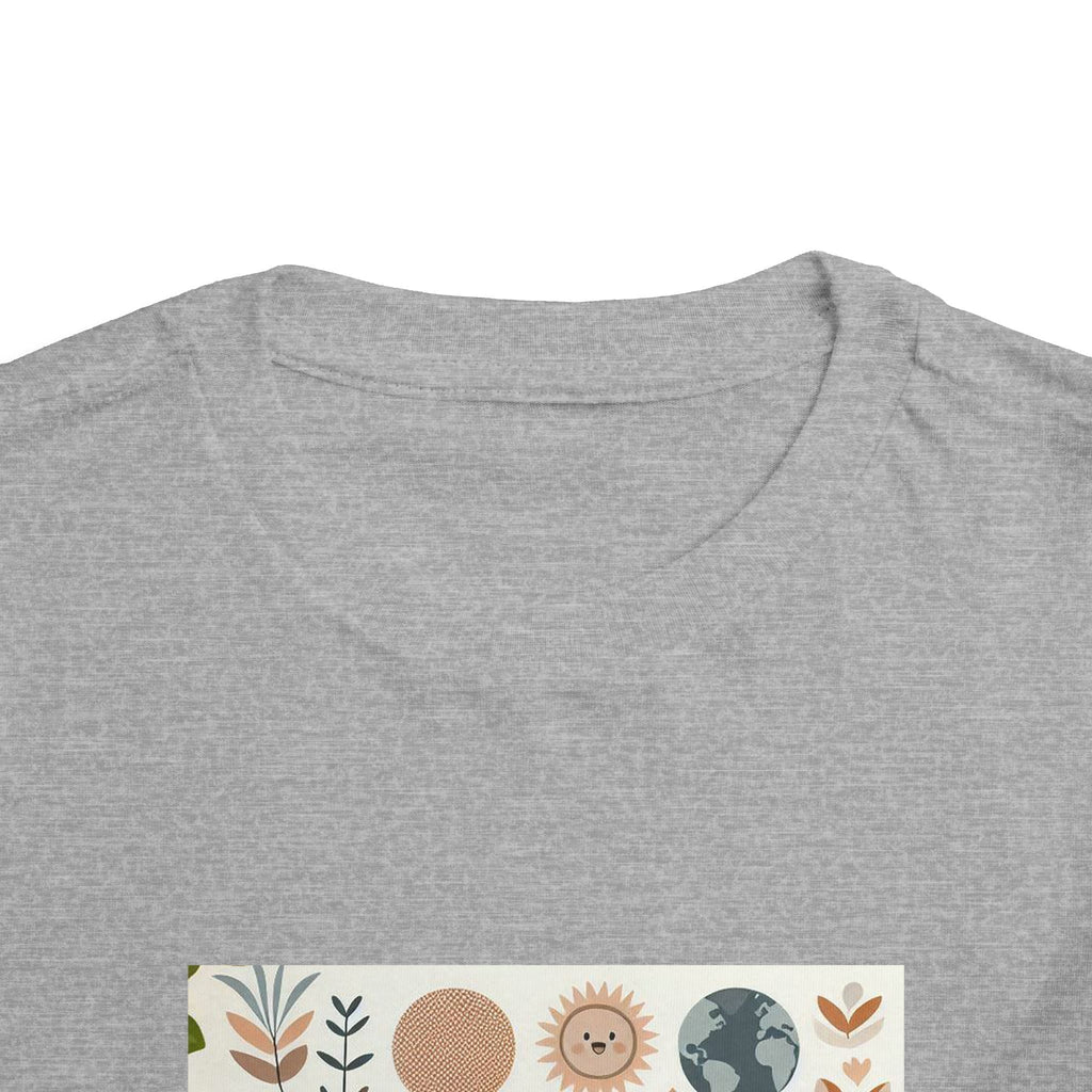 Eco-Friendly Toddler Short Sleeve T-shirt - with Nature Print