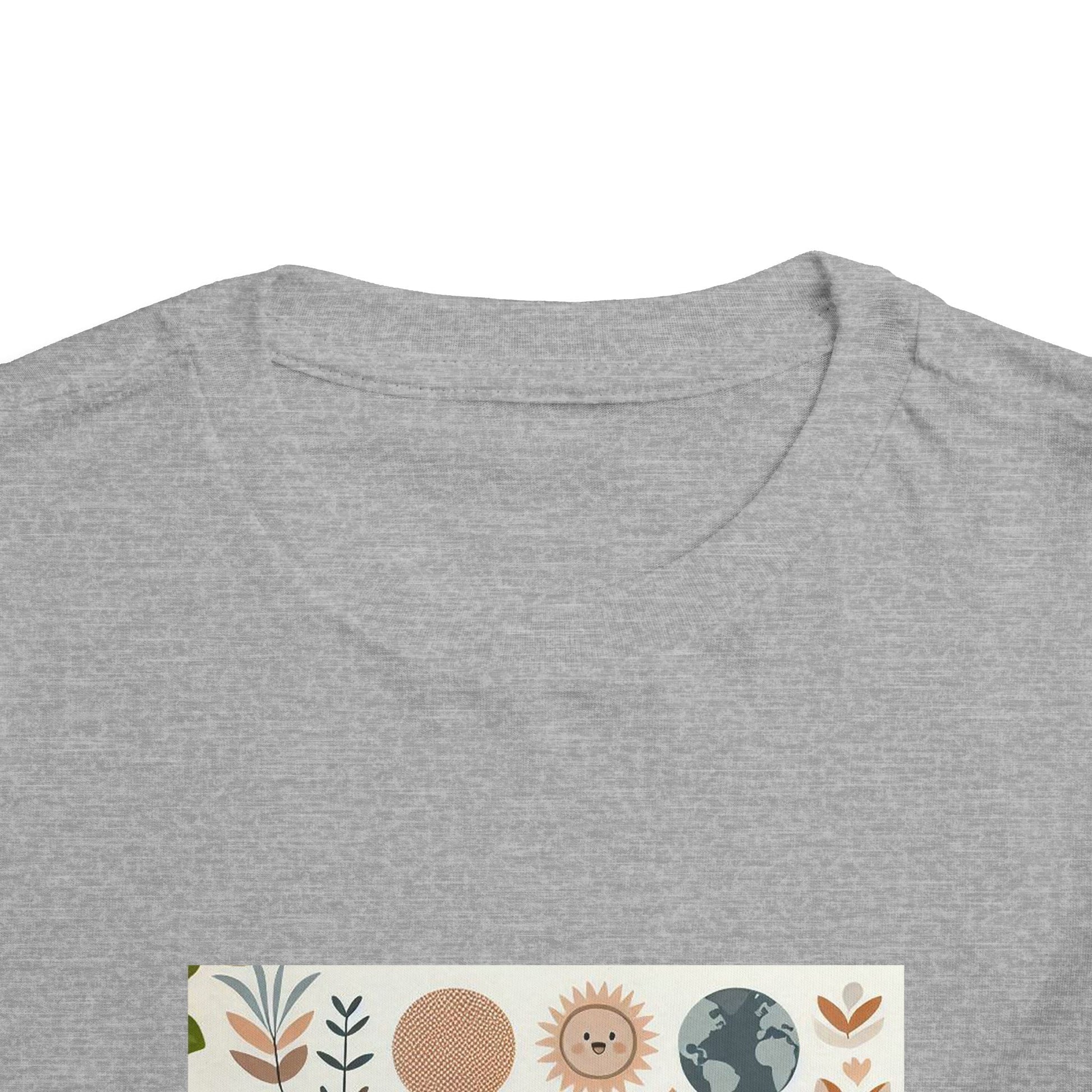 Eco-Friendly Toddler Short Sleeve T-shirt - with Nature Print