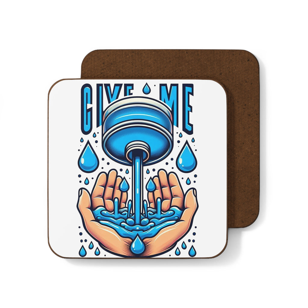 Hardboard Back Coaster with stylish graphic design, 3.5" x 3.5", durable and protective.