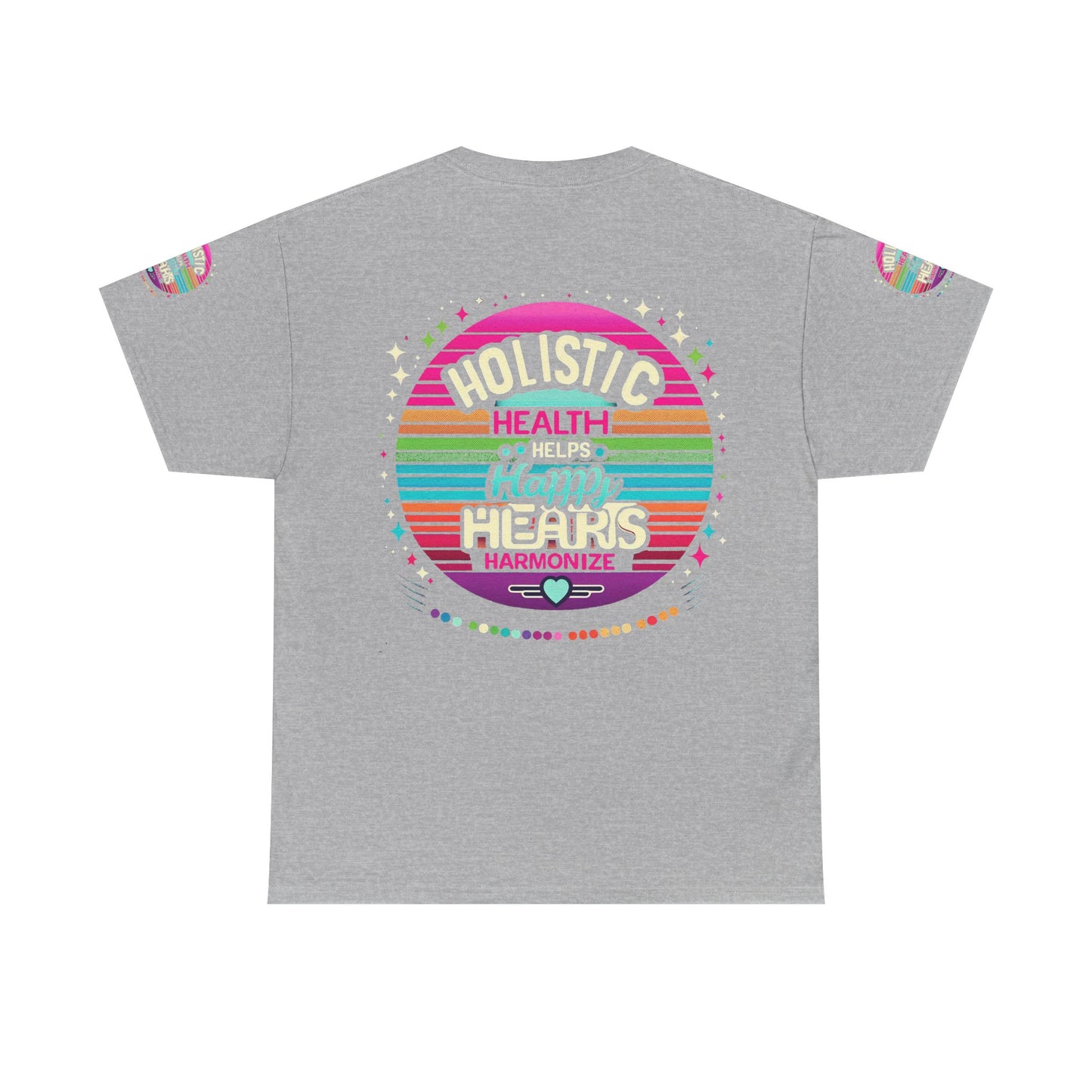 Unisex Heavy Cotton Tee " Holistic Health Heals Happy Hearts"