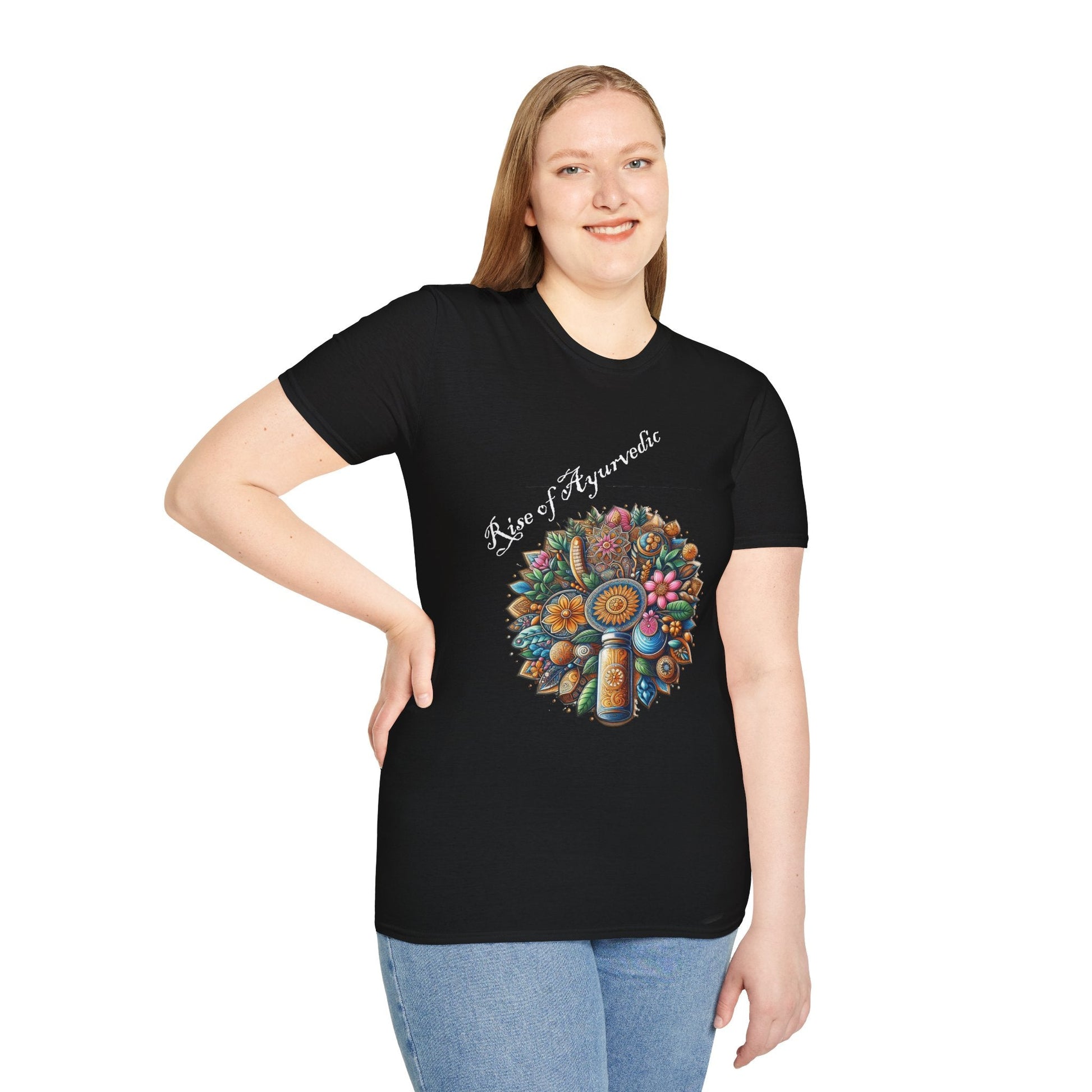 Colorful Nature-Inspired Unisex Softstyle T-Shirt - Ayurvedic