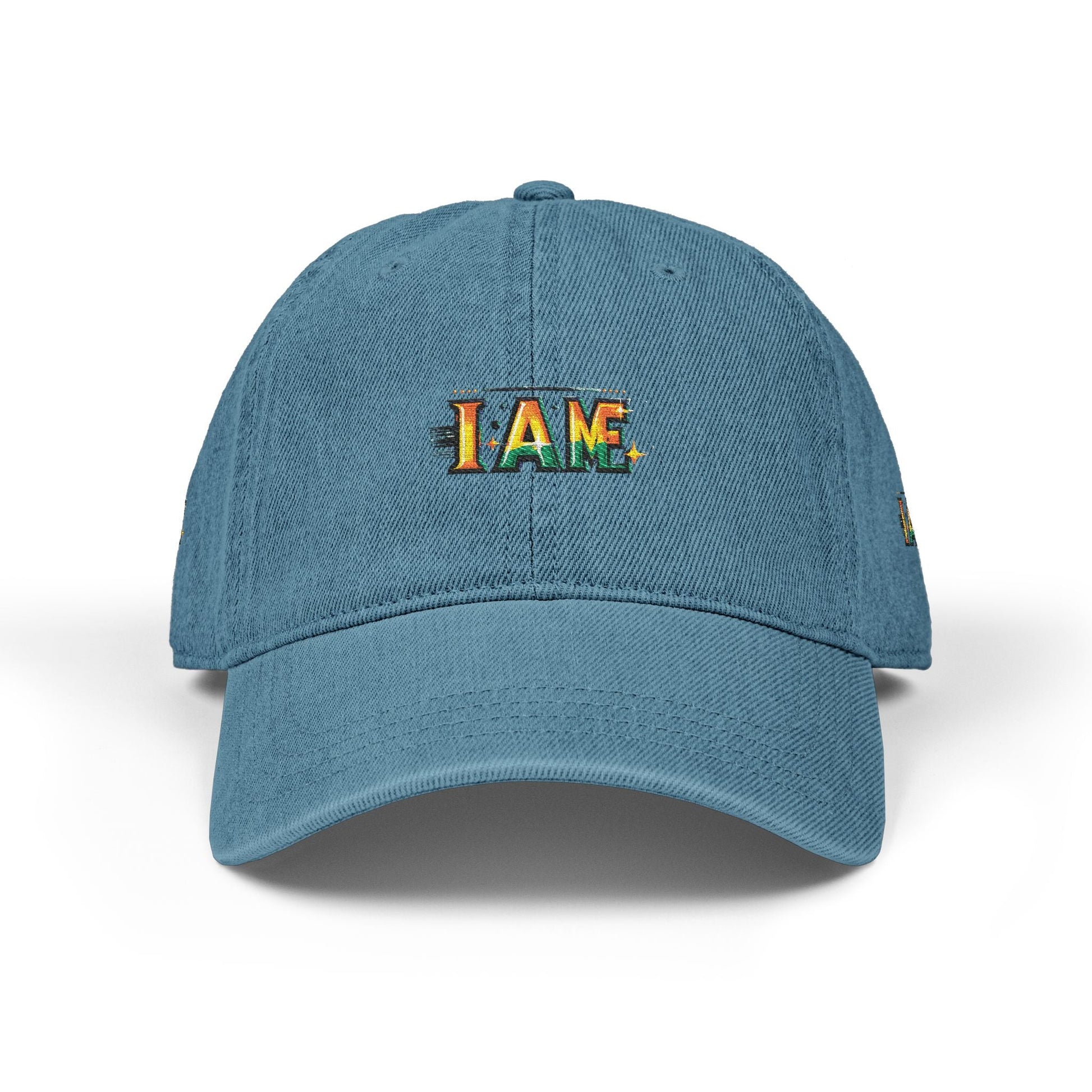 Inspirational I AM ME Denim Hat - Embroidered Cap for Everyday Style