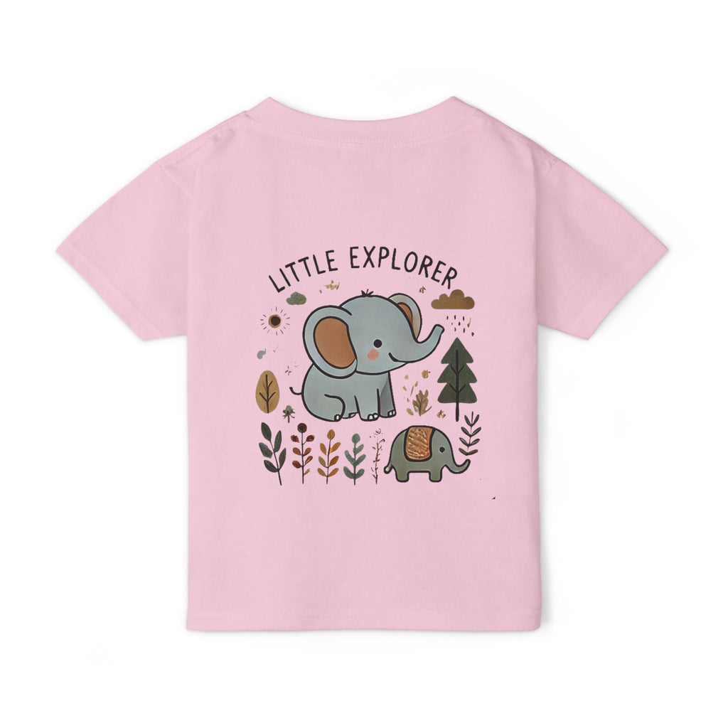 Little Explorer Toddler T-Shirt - Cute Elephant & Turtle Design