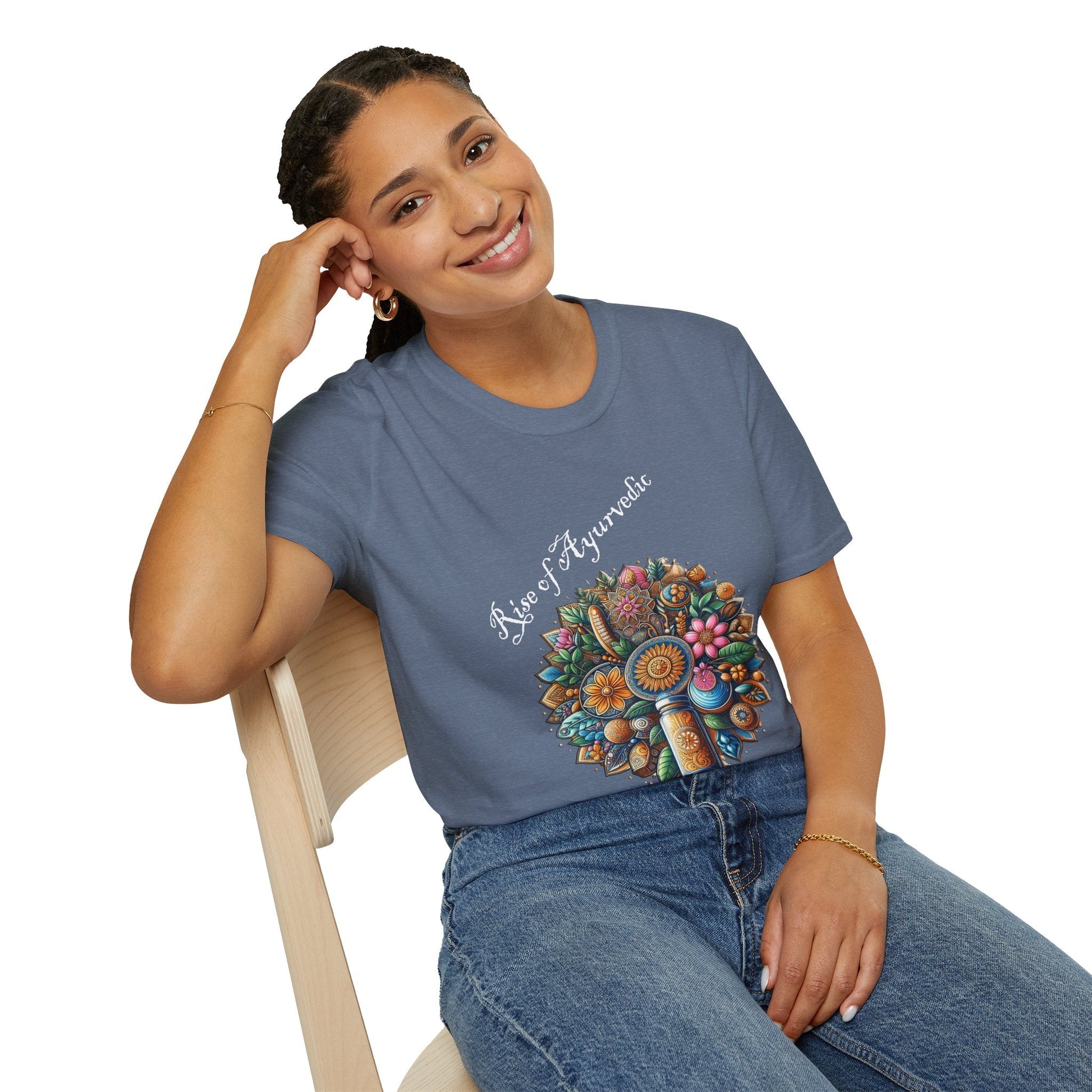 Colorful Nature-Inspired Unisex Softstyle T-Shirt - Ayurvedic