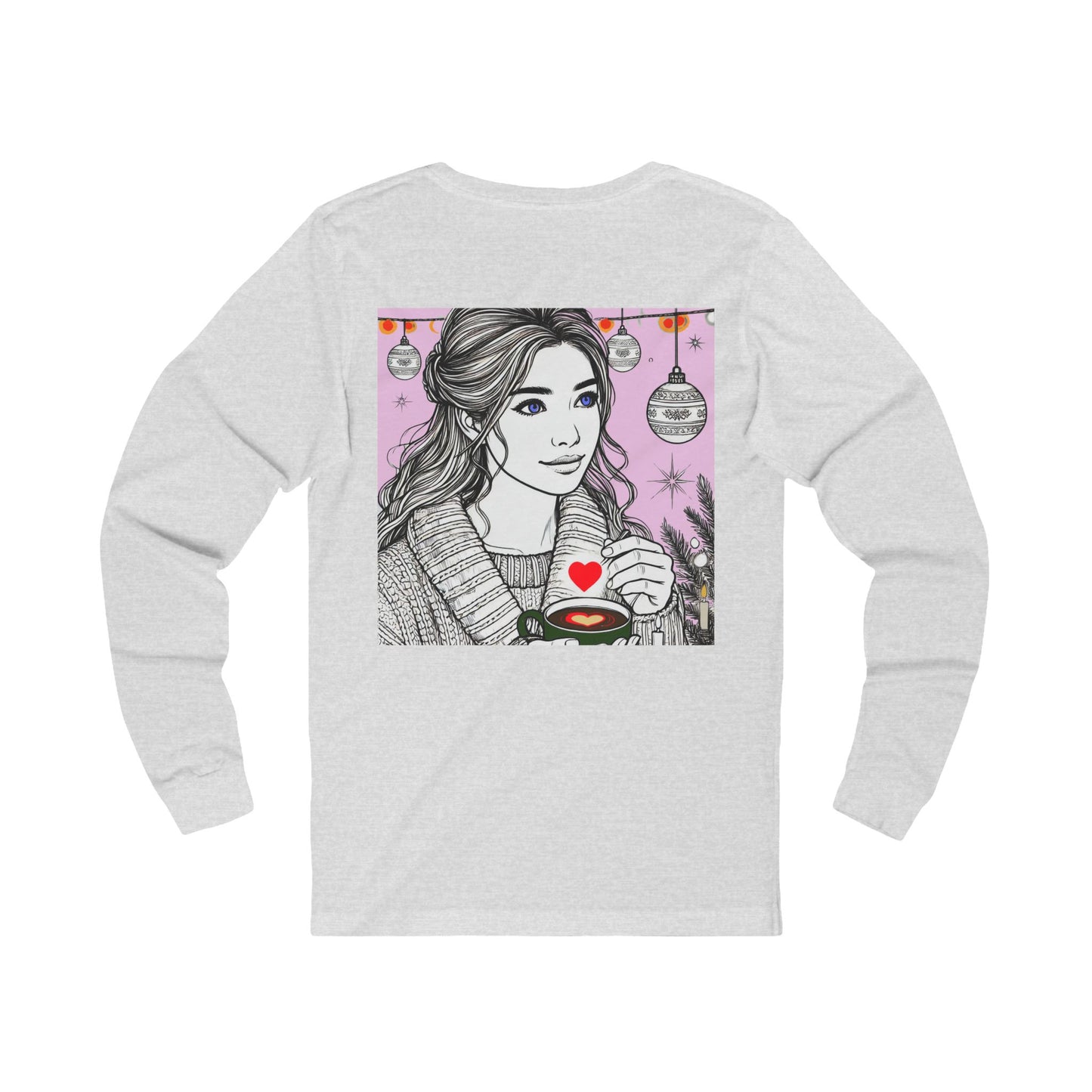 Unisex Jersey Long Sleeve Tee " Line Drawing Beauty"