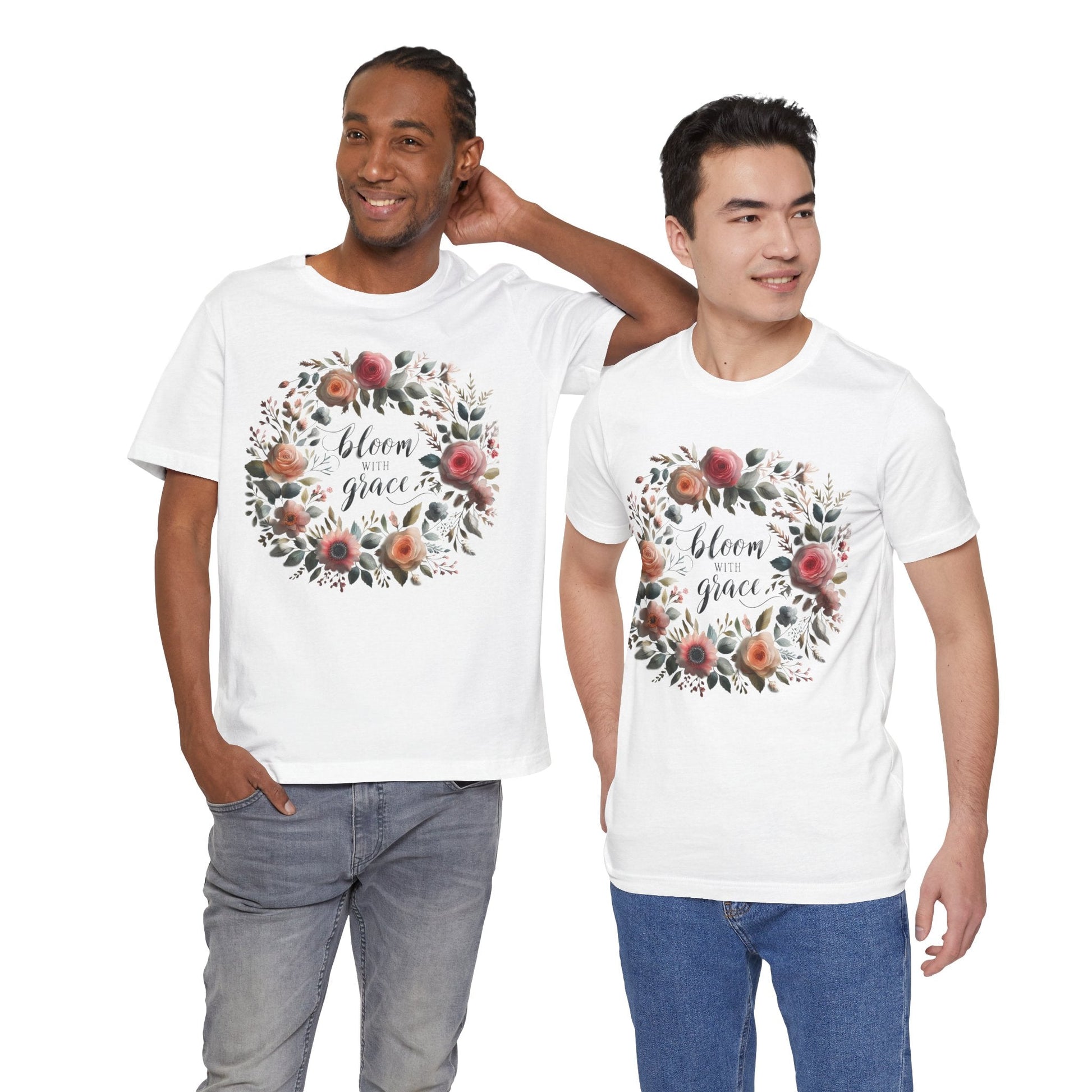 Bloom with Grace T-shirt - Unisex Short Sleeve Summer collection shirt