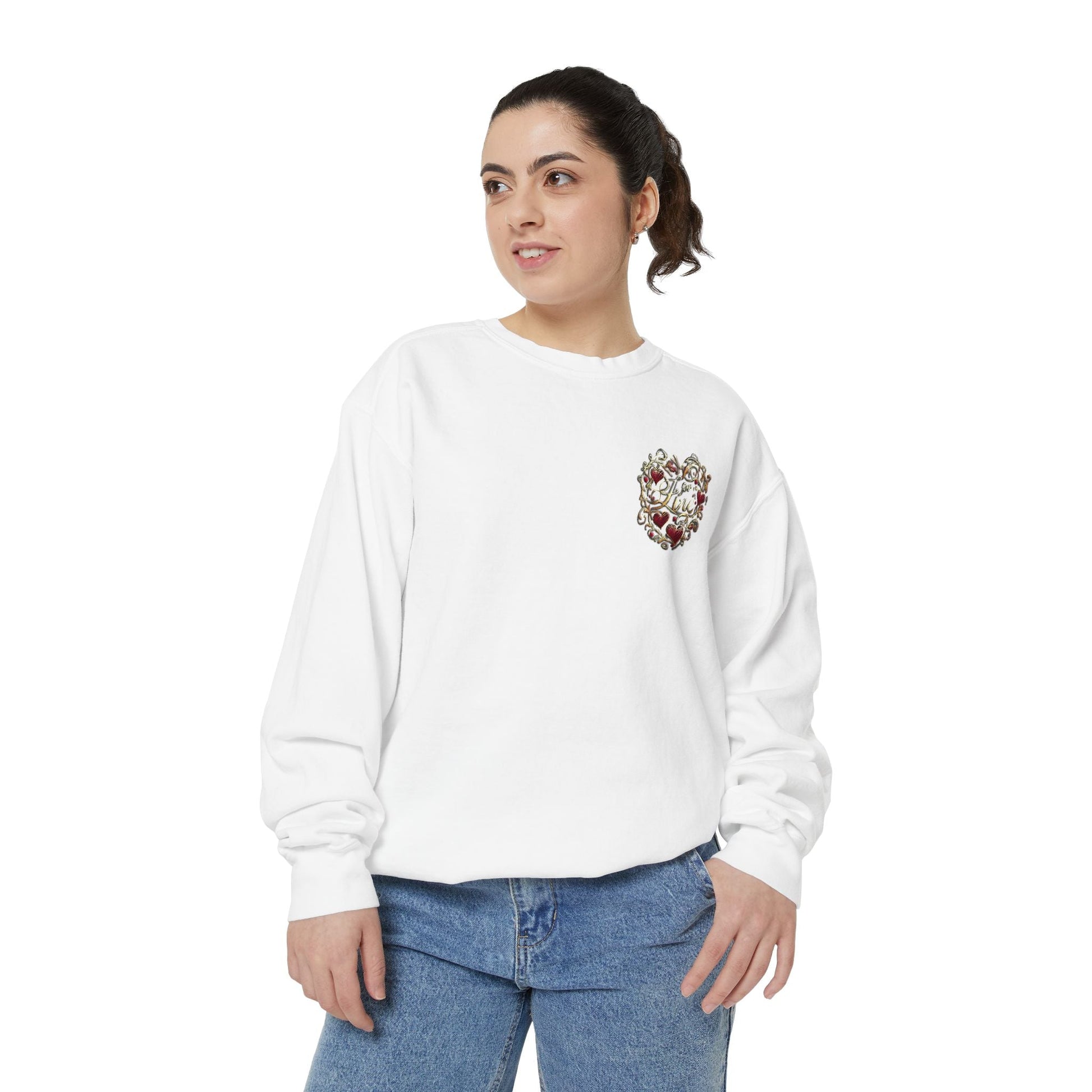 Unisex Garment-Dyed Sweatshirt - Love For Me Premium Comfort