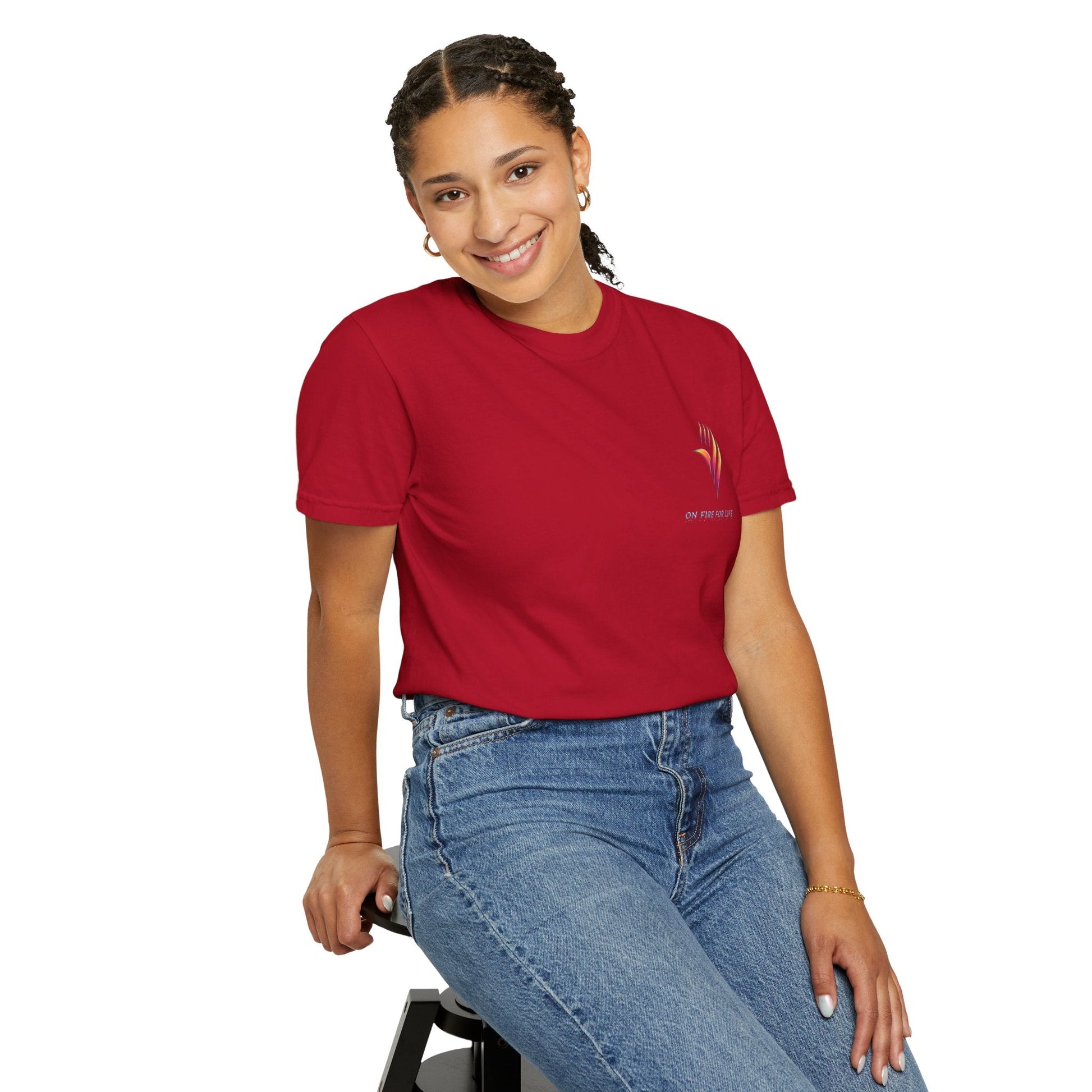 Unisex Garment-Dyed T-shirt - On Fire for Life Ethically Made