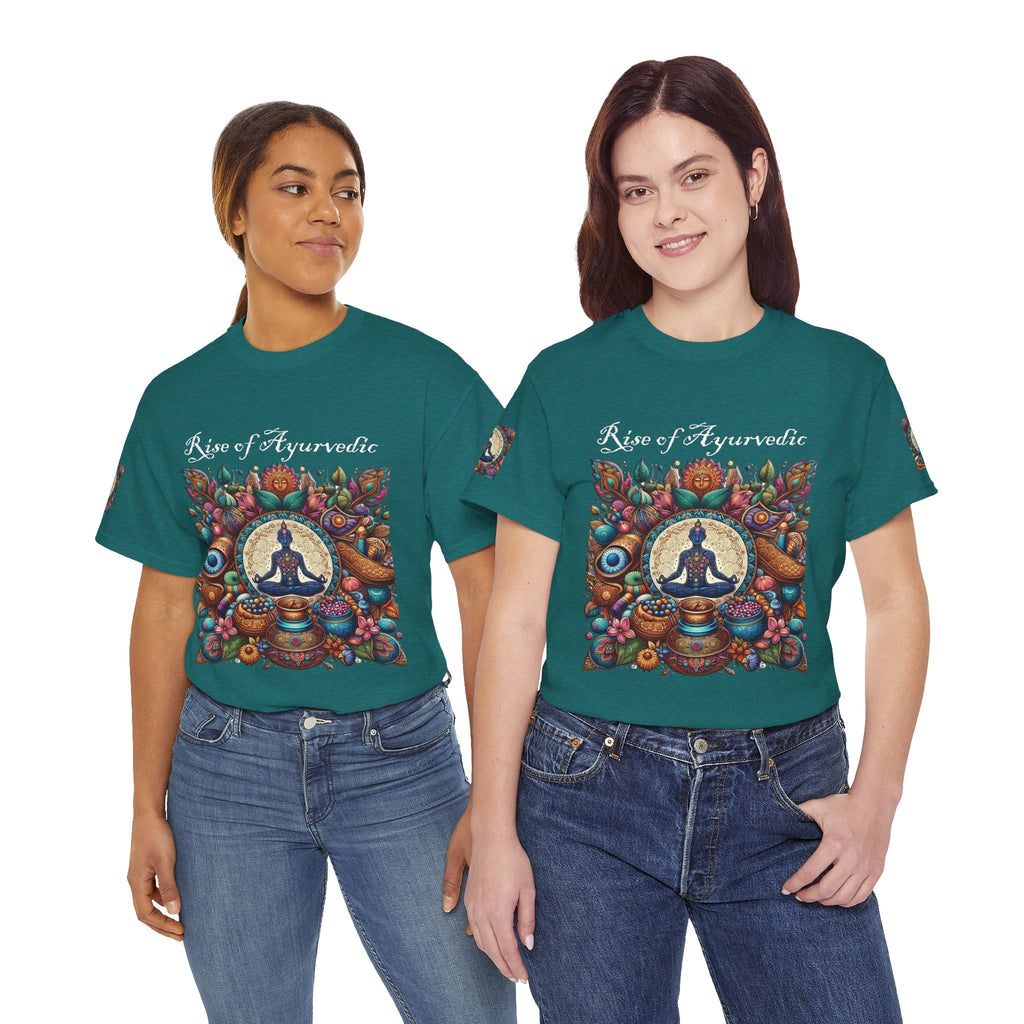 Unisex Heavy Cotton T-shirt - Rediscover 5000 years Ayurvedic Designs