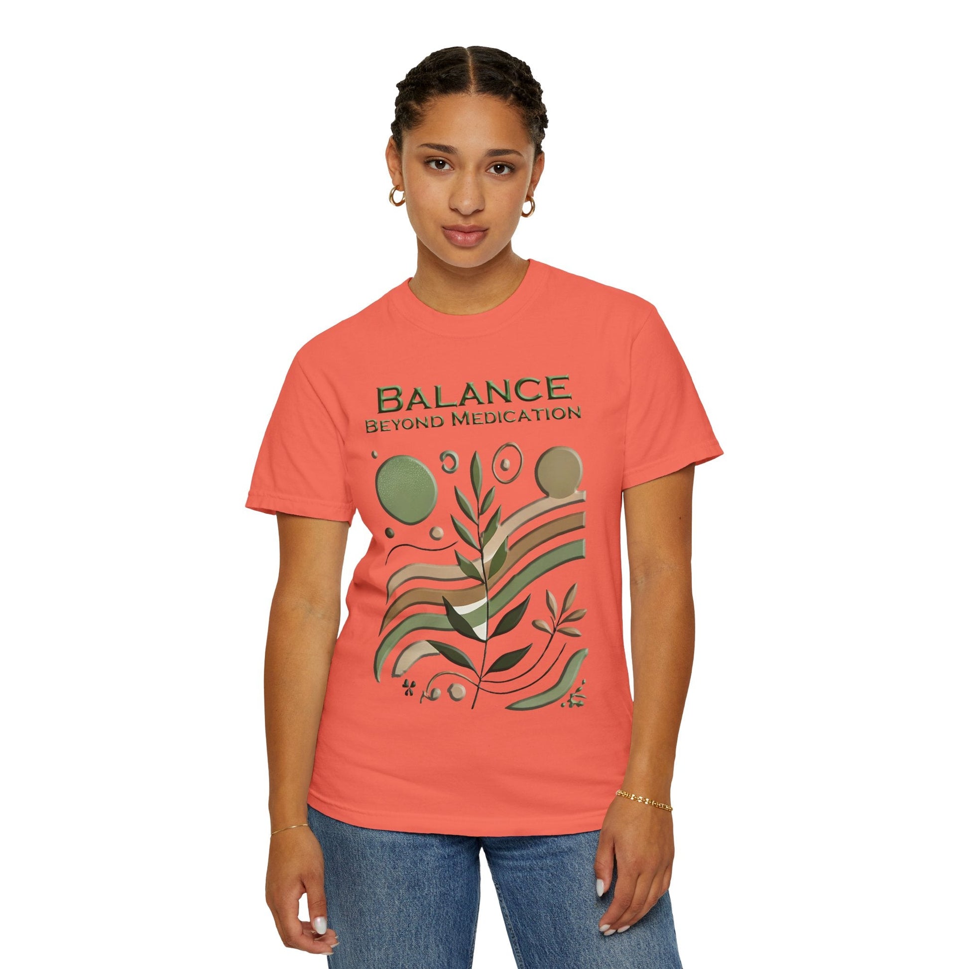 Unisex Garment-Dyed t-shirt Balance Beyond Medication - Nature Tee