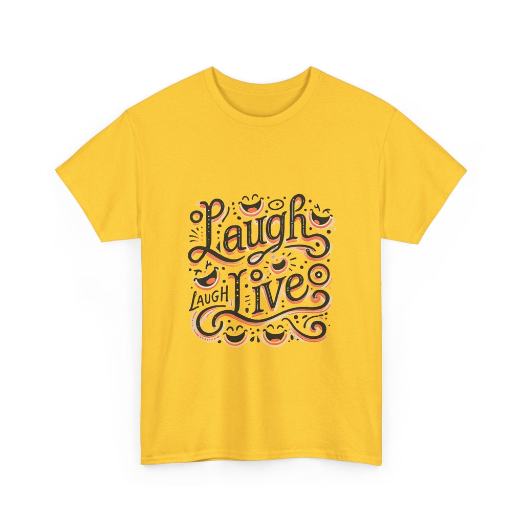 Unisex Heavy Cotton T-shirt  - Laugh Live III Built for Everyday Style