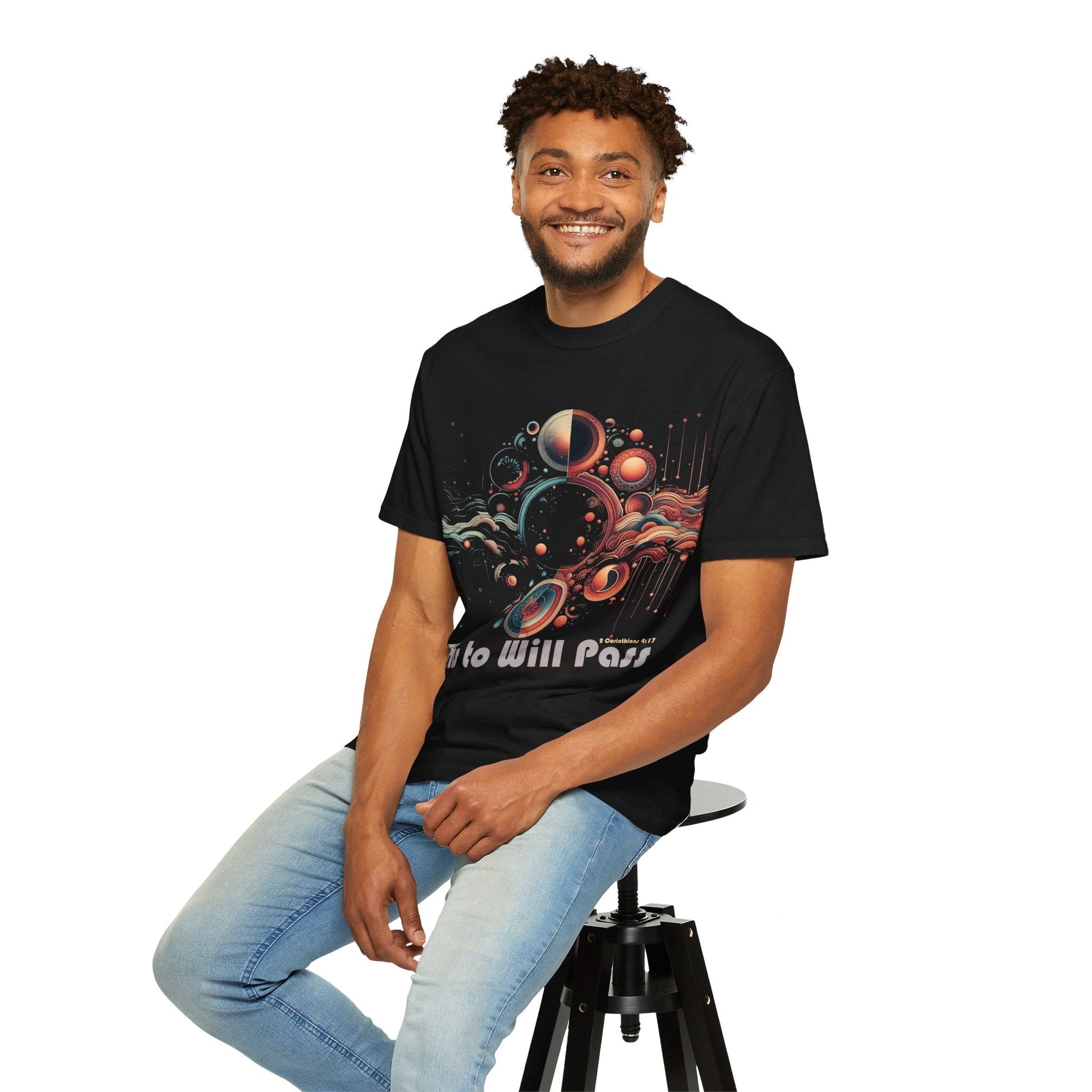 Cosmic Vibes Unisex Garment-Dyed t-shirt - This to Will Pass