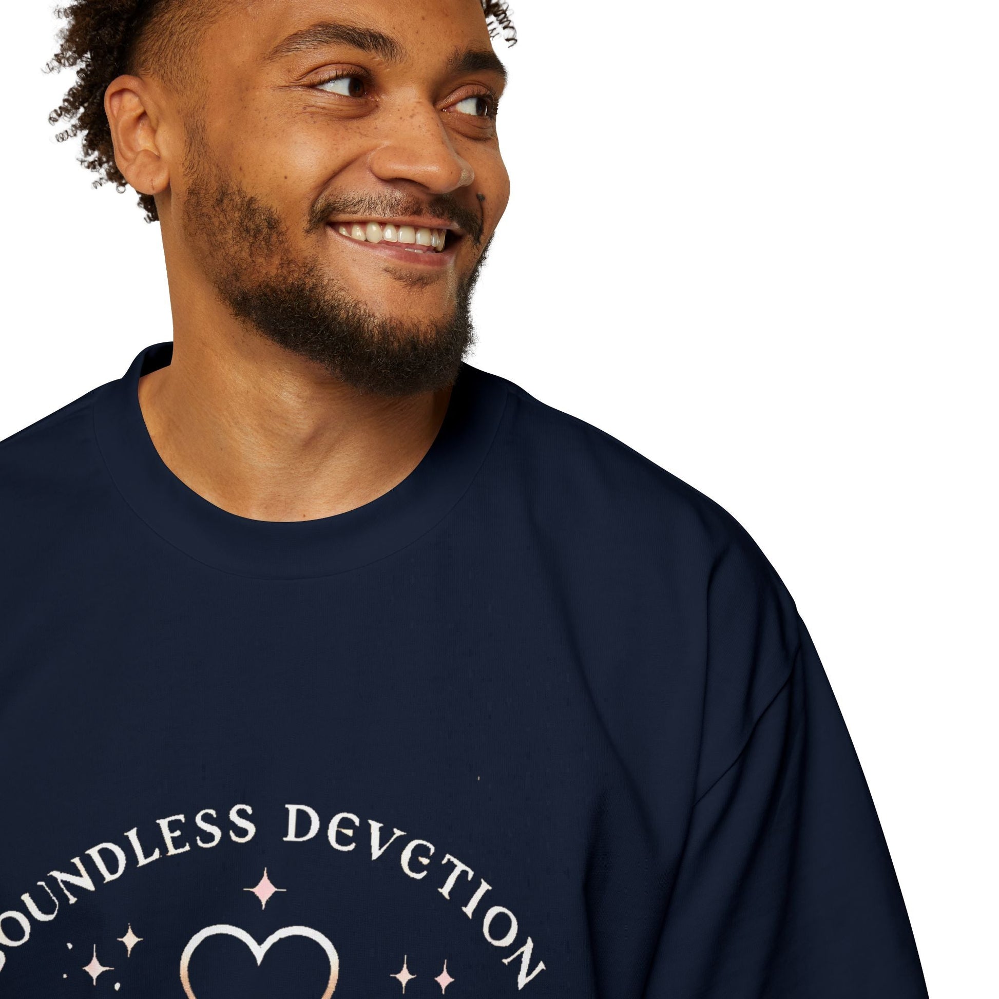 Men Heavy Oversized T-shirt - Endless Love  100% Cotton Comfort