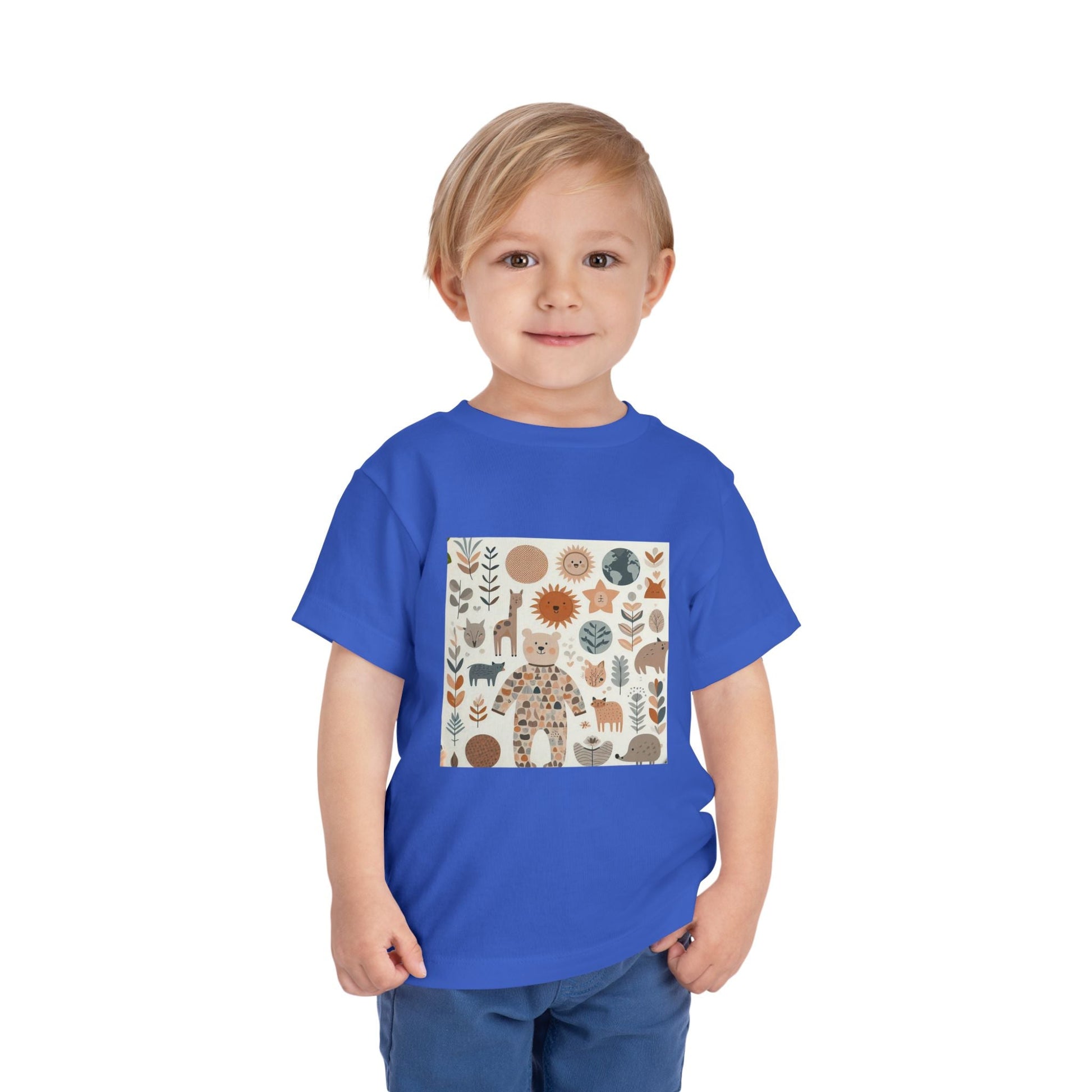 Eco-Friendly Toddler Short Sleeve T-shirt - with Nature Print