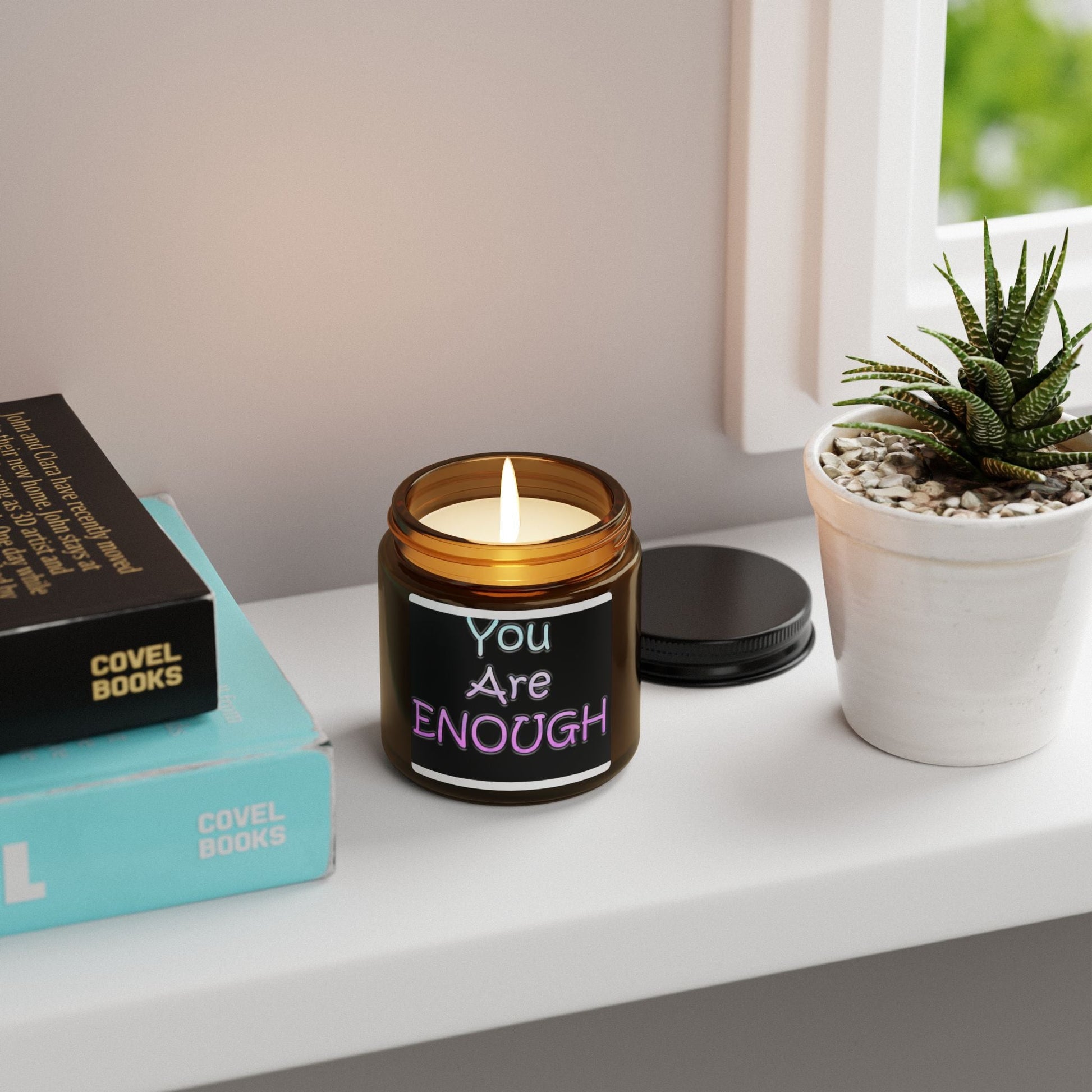 Scented Soy Candle Multi Size Amber Jar You Are Enough