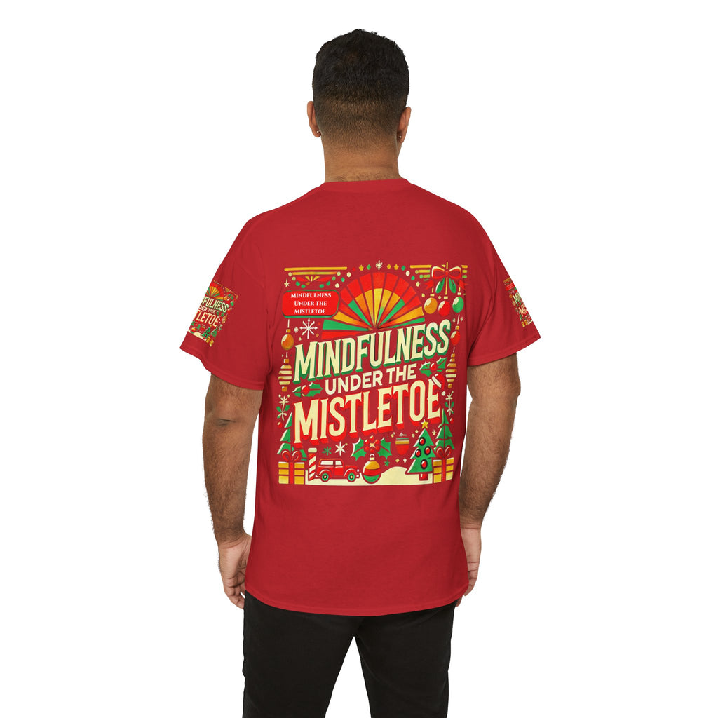 Unisex Heavy Cotton T-shirt - Mindfulness Under the Mistletoe Classic