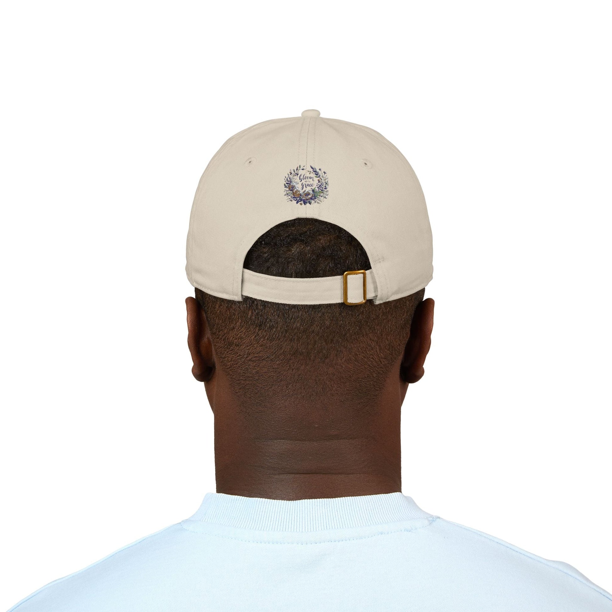 Organic Embroidered Baseball Cap - Floral Design for Nature to bloom