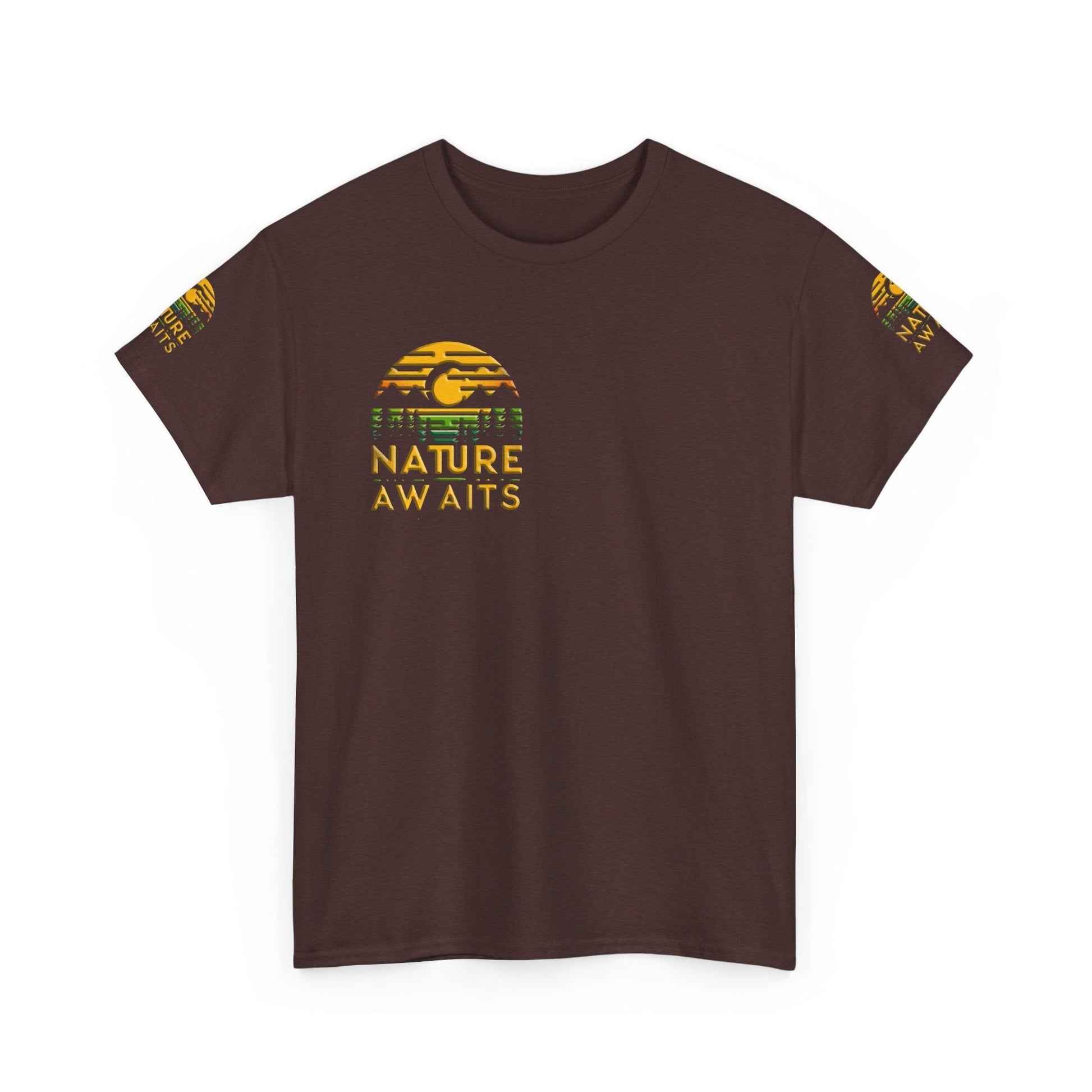 Unisex Heavy Cotton t-shirt nature Awaits t-shirt for Durability
