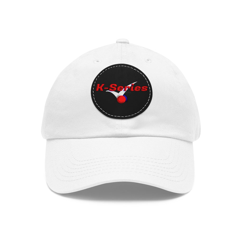 Dad Hat - with Leather Patch (Round) "K- Series" Stylish HeadwearDad Hat - with Leather Patch (Round) "K- Series" Stylish Headwear