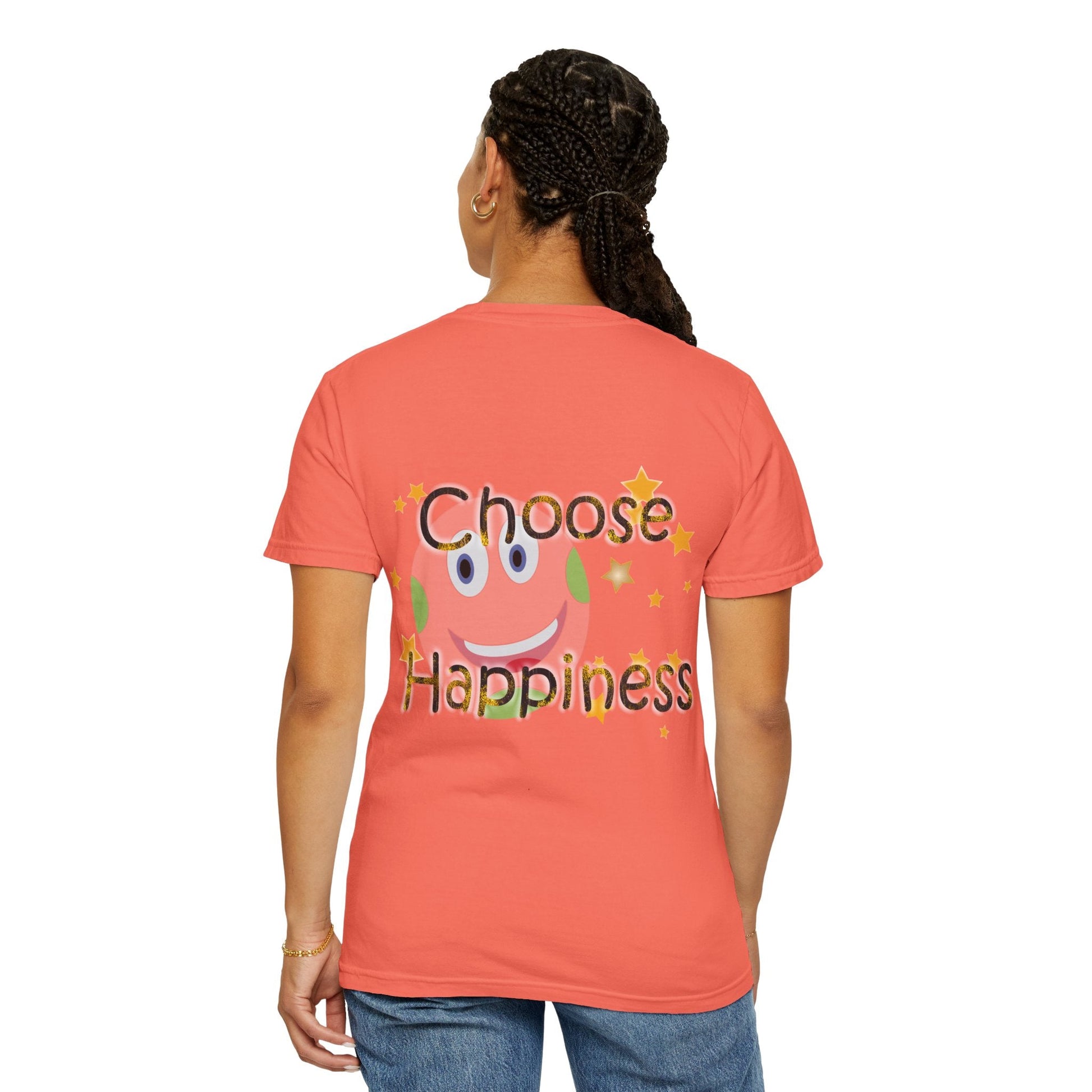 Choose Happiness Unisex Garment-Dyed T-Shirt - Positive  Expression