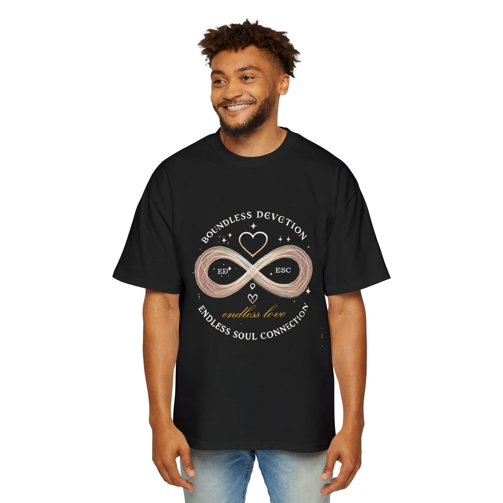 Men Heavy Oversized T-shirt -Endless Love  100% Cotton Comfort