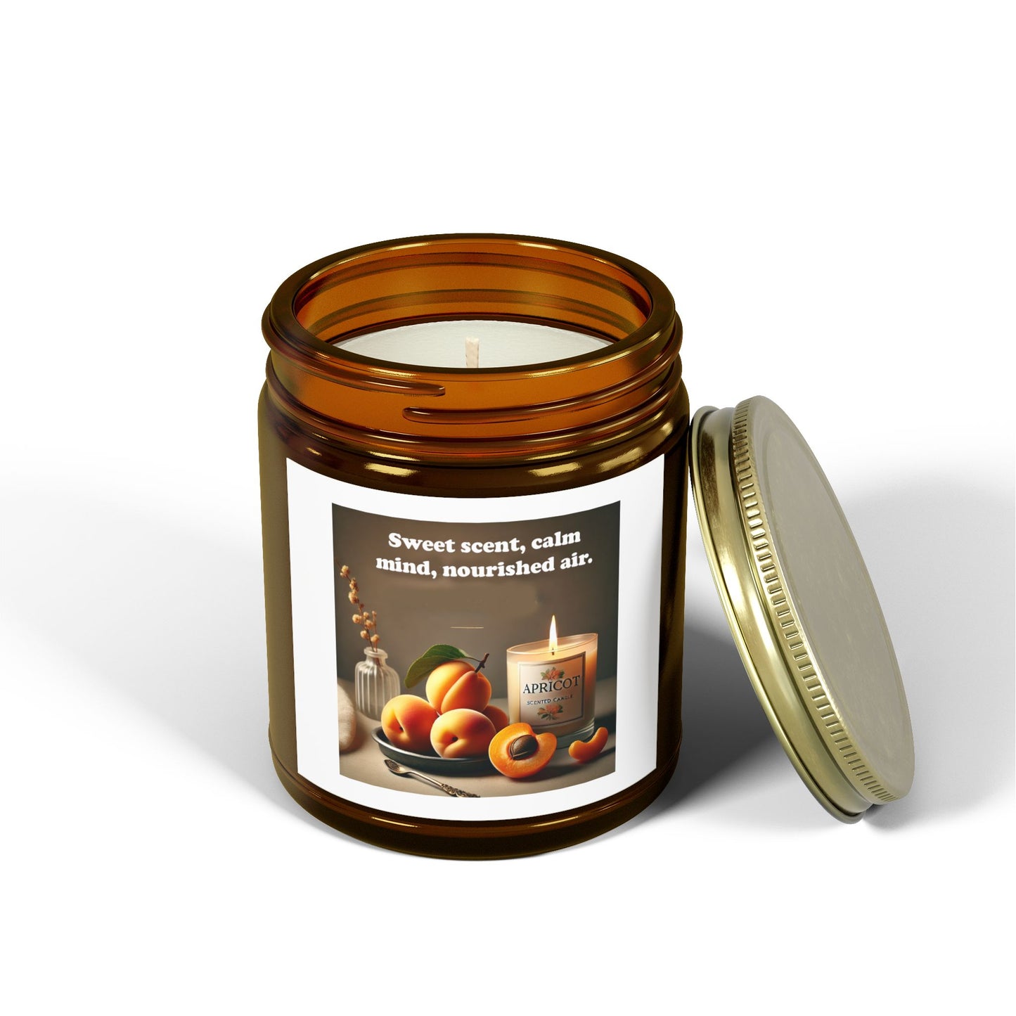 Scented Coconut Apricot Candles (4oz, 9oz)