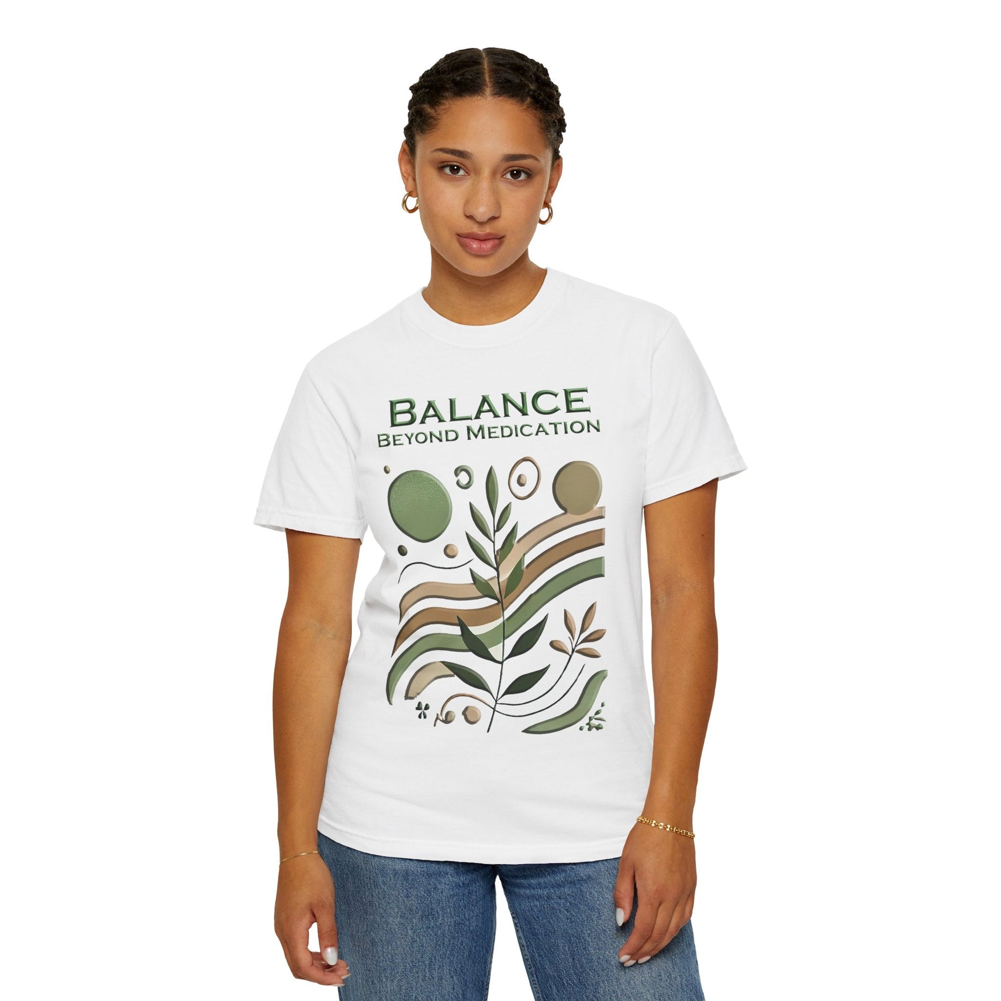 Unisex Garment-Dyed t-shirt Balance Beyond Medication - Nature Tee