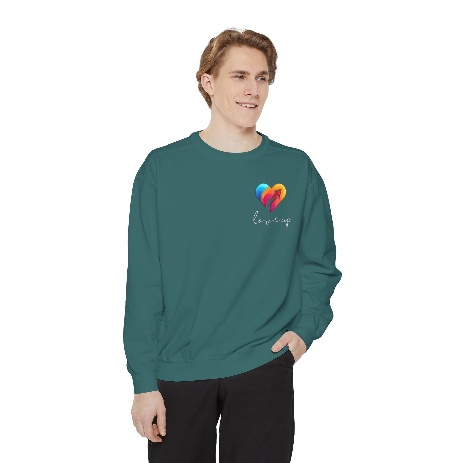 Unisex Garment Dyed Sweatshirt  Love's Up | Soft & Stylish Sweatshirt