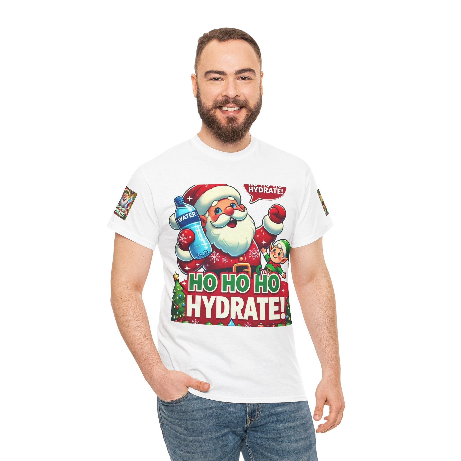Unisex Heavy Cotton T-shirt - Christmas Tee- Have A Happy Season