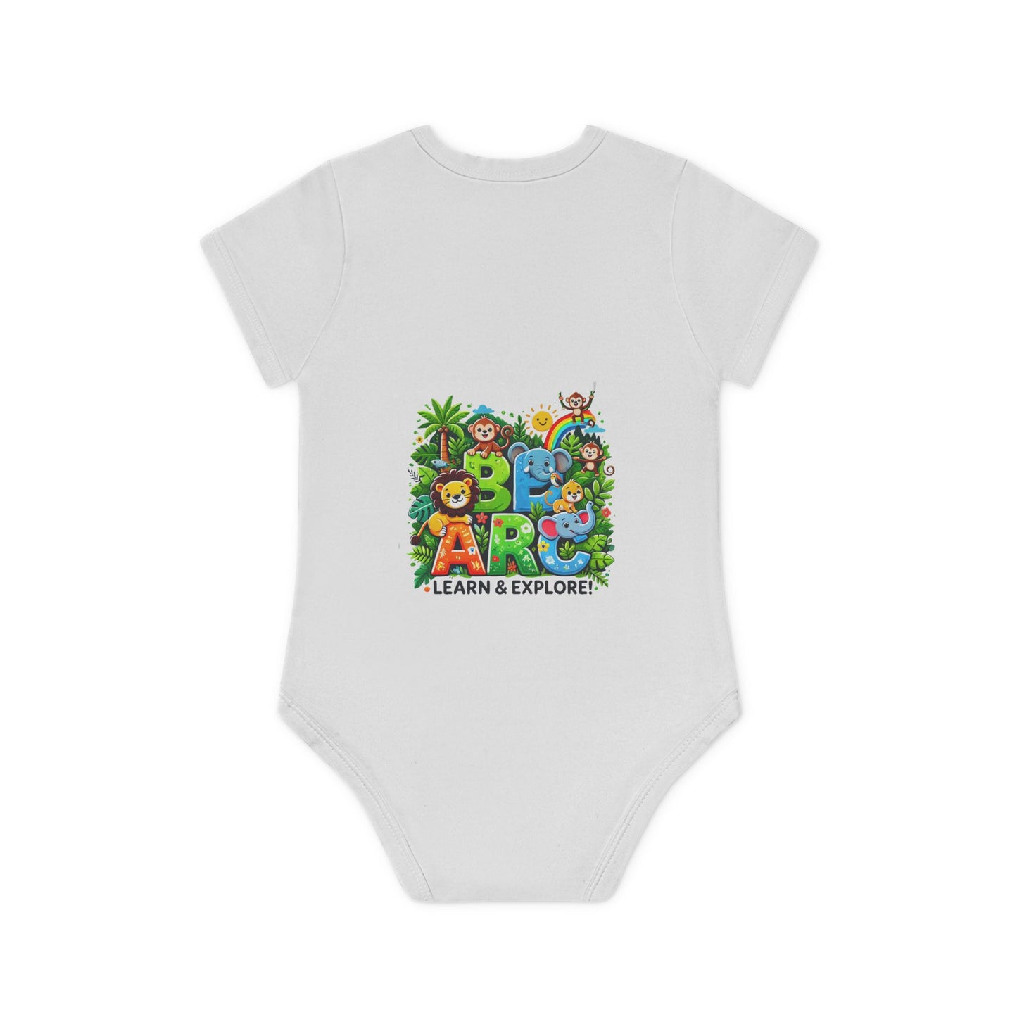 Baby Organic Short Sleeve Bodysuit" Learn and Explore"