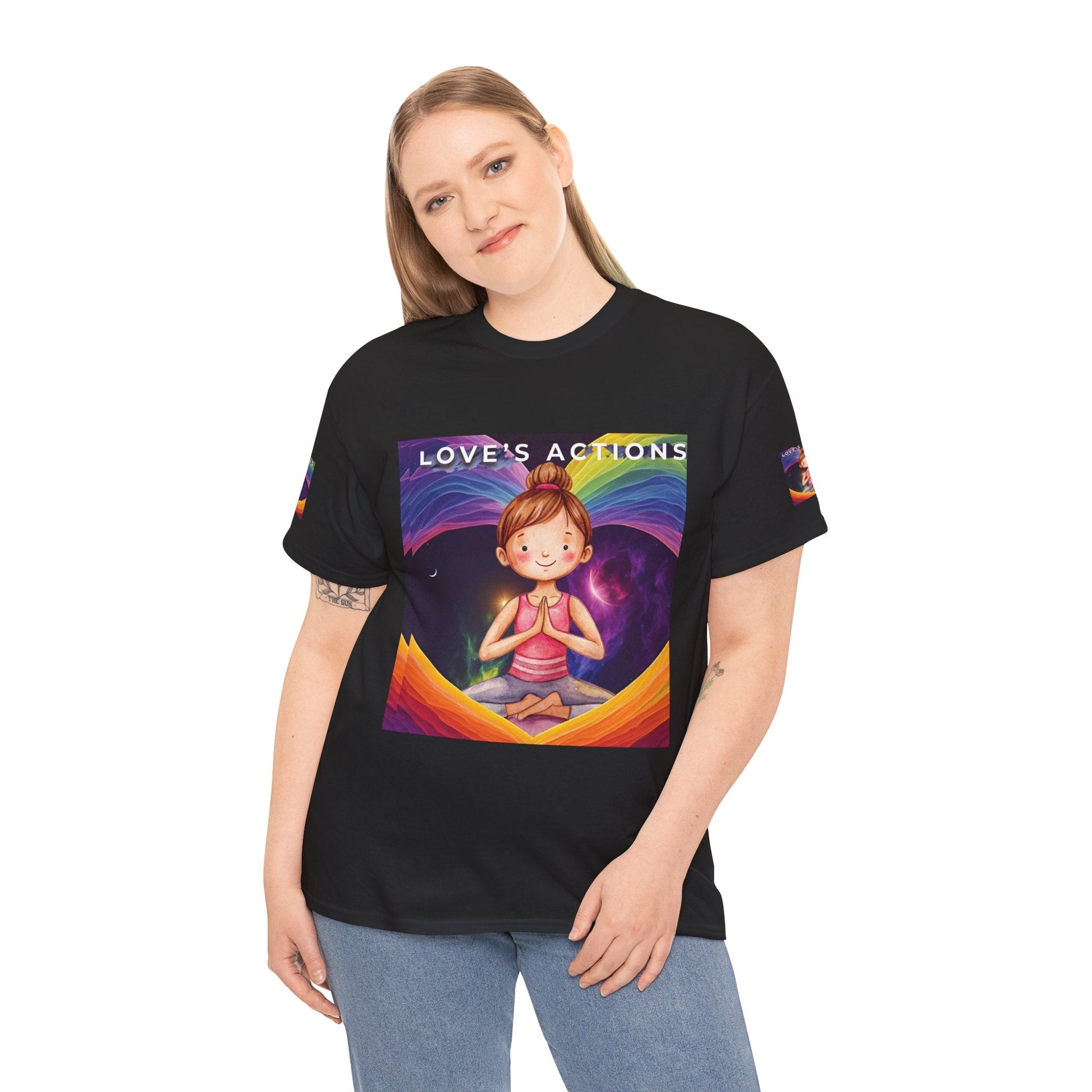 Unisex Heavy Cotton T-shirt - Love's Action Book Cover - Meet Lily