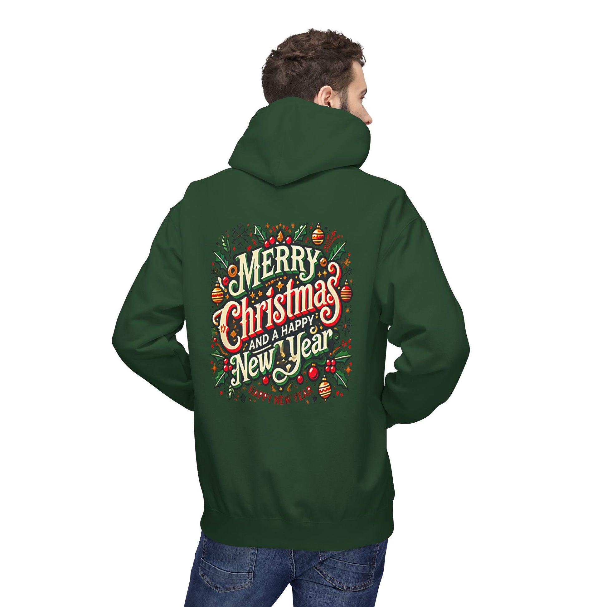 Unisex Midweight Softstyle Fleece Hoodie -  Christmas Holiday Cheer