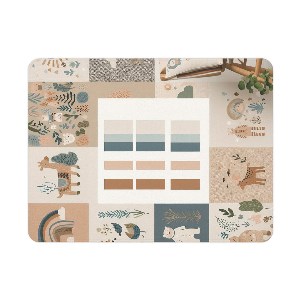 Whimsical Animal Toddler Blanket with vibrant animal prints and soft fleece for comfort.