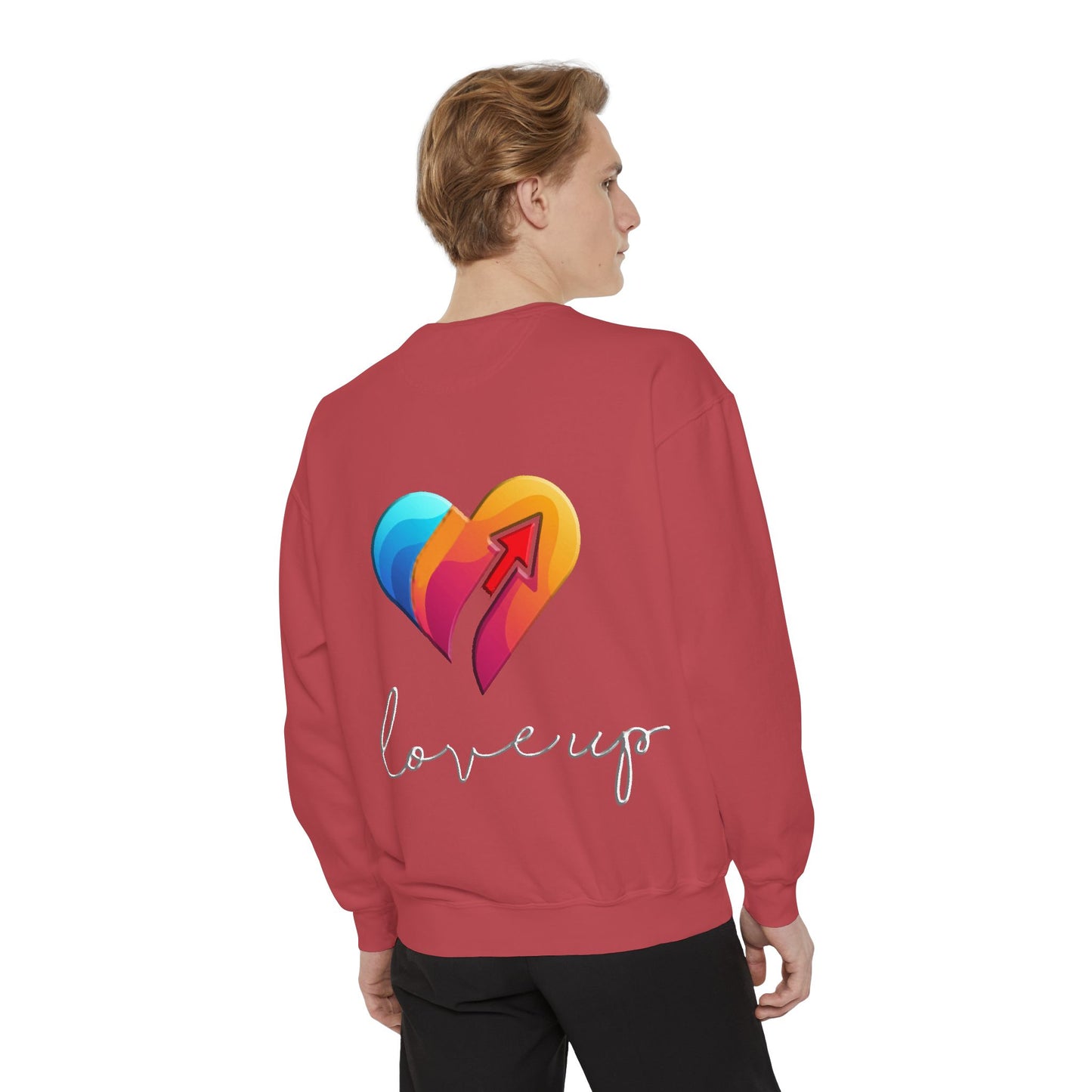 Unisex Garment-Dyed Sweatshirt " Love's Up"