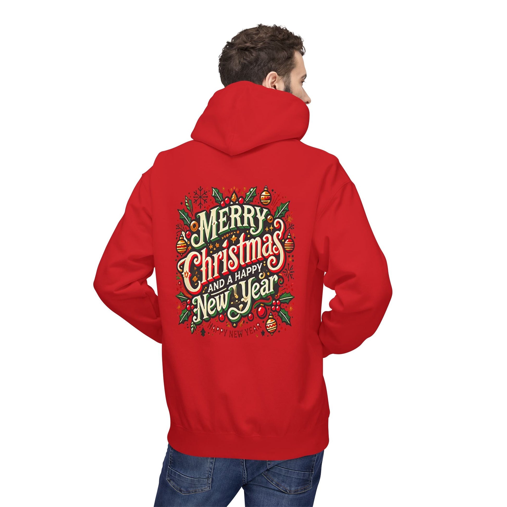 Unisex Midweight Softstyle Fleece Hoodie -  Christmas Holiday Cheer
