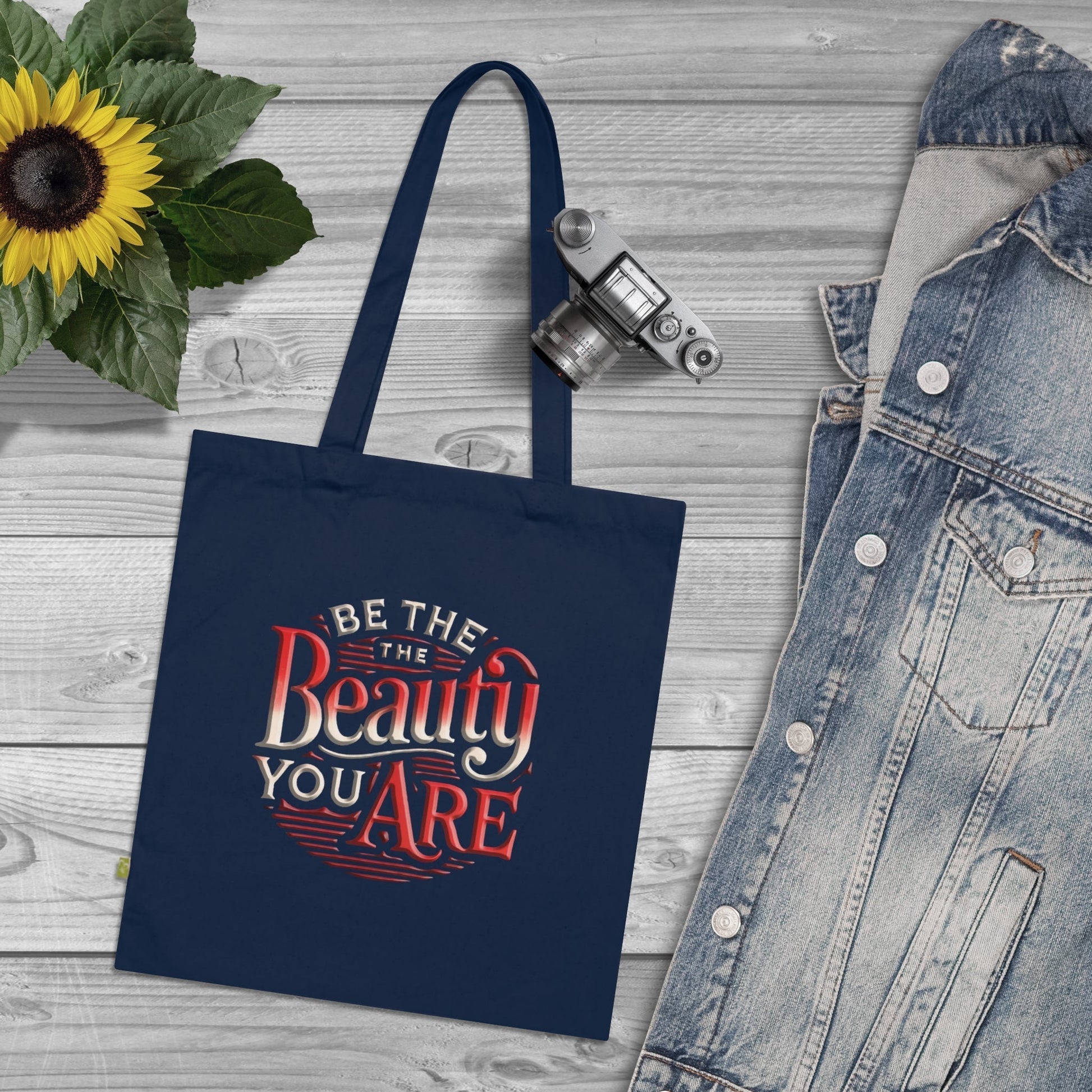 Stylish Organic Cotton Tote Bag –Be the Beauty  Eco-Friendly
