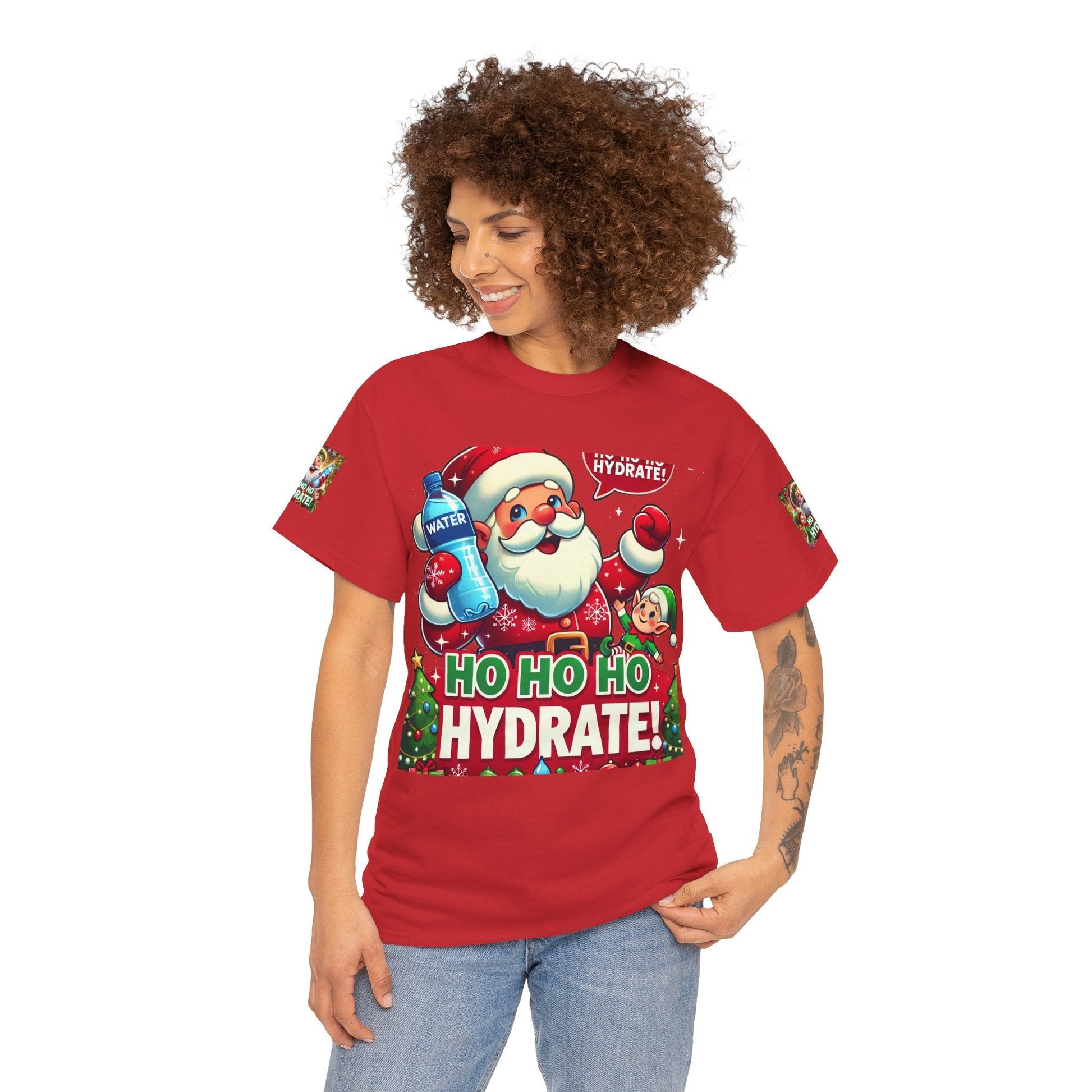 Unisex Heavy Cotton T-shirt - Christmas Tee- Have A Happy Season