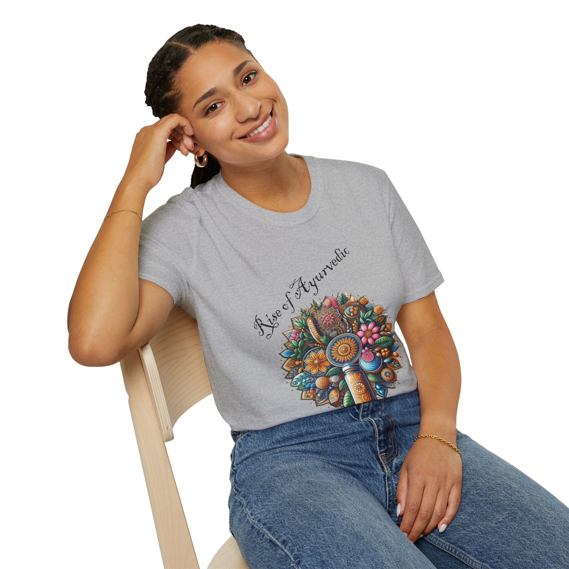 Colorful Nature-Inspired Unisex Softstyle T-Shirt - Ayurvedic