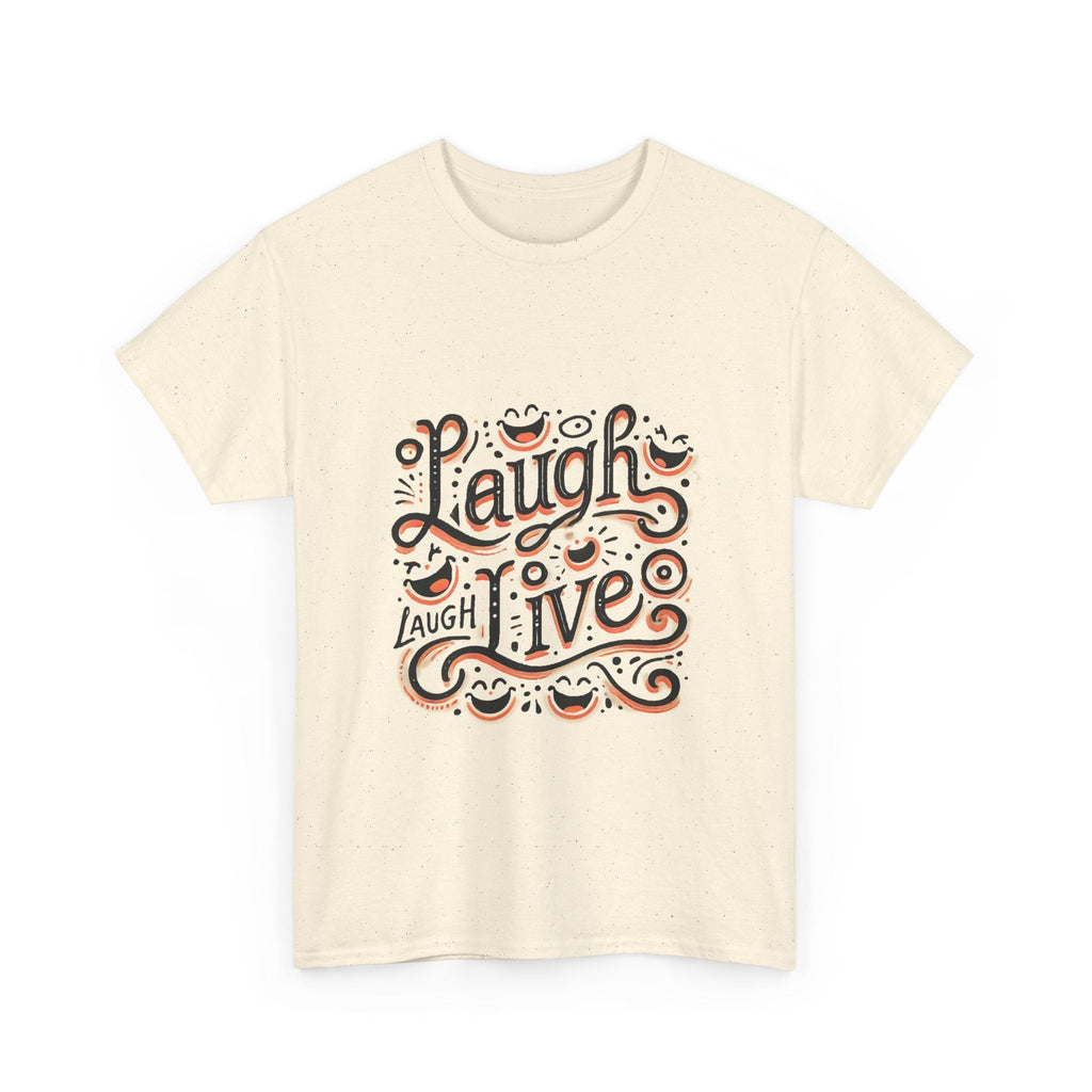 Unisex Heavy Cotton T-shirt  - Laugh Live III Built for Everyday Style