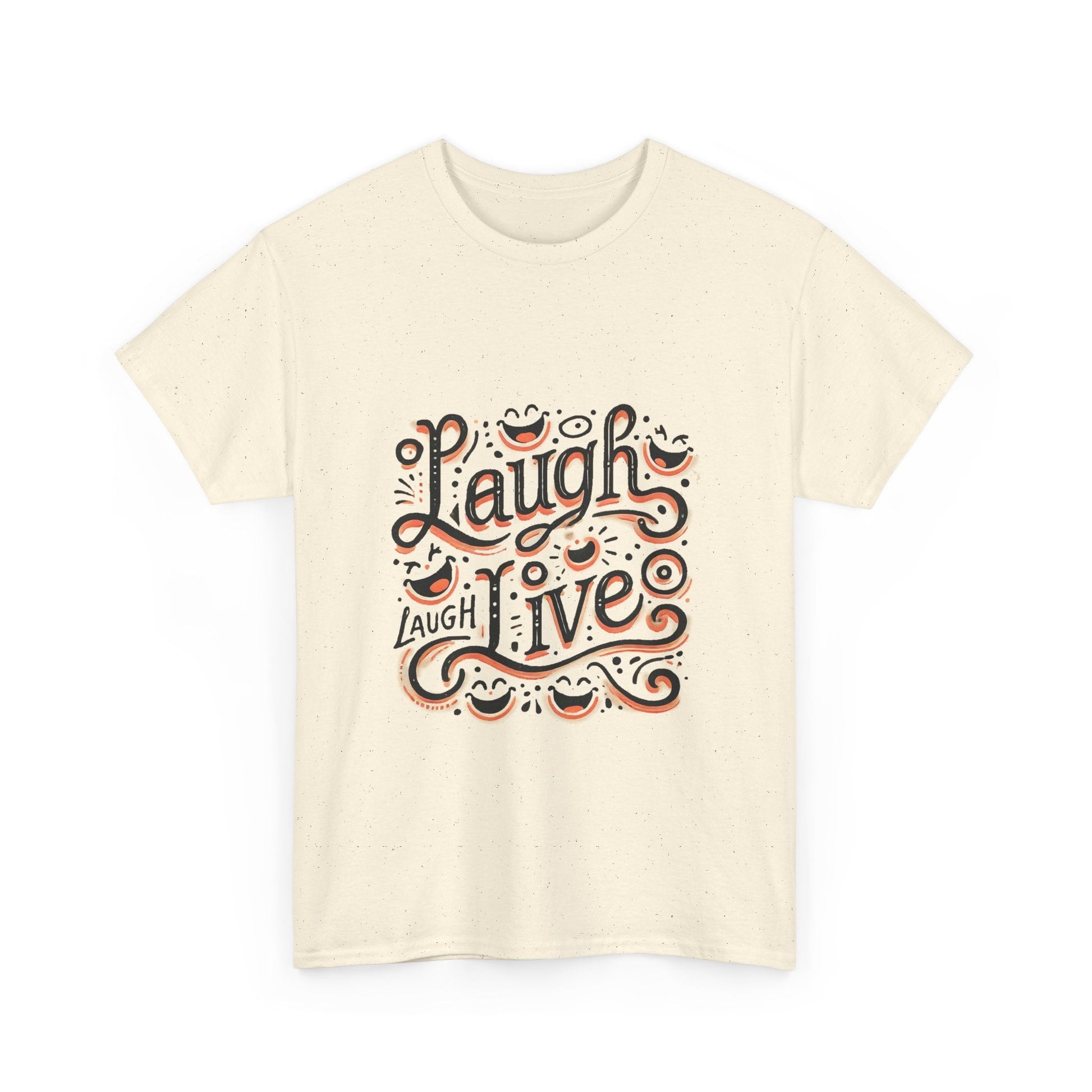 Unisex Heavy Cotton T-shirt  - Laugh Live III Built for Everyday Style