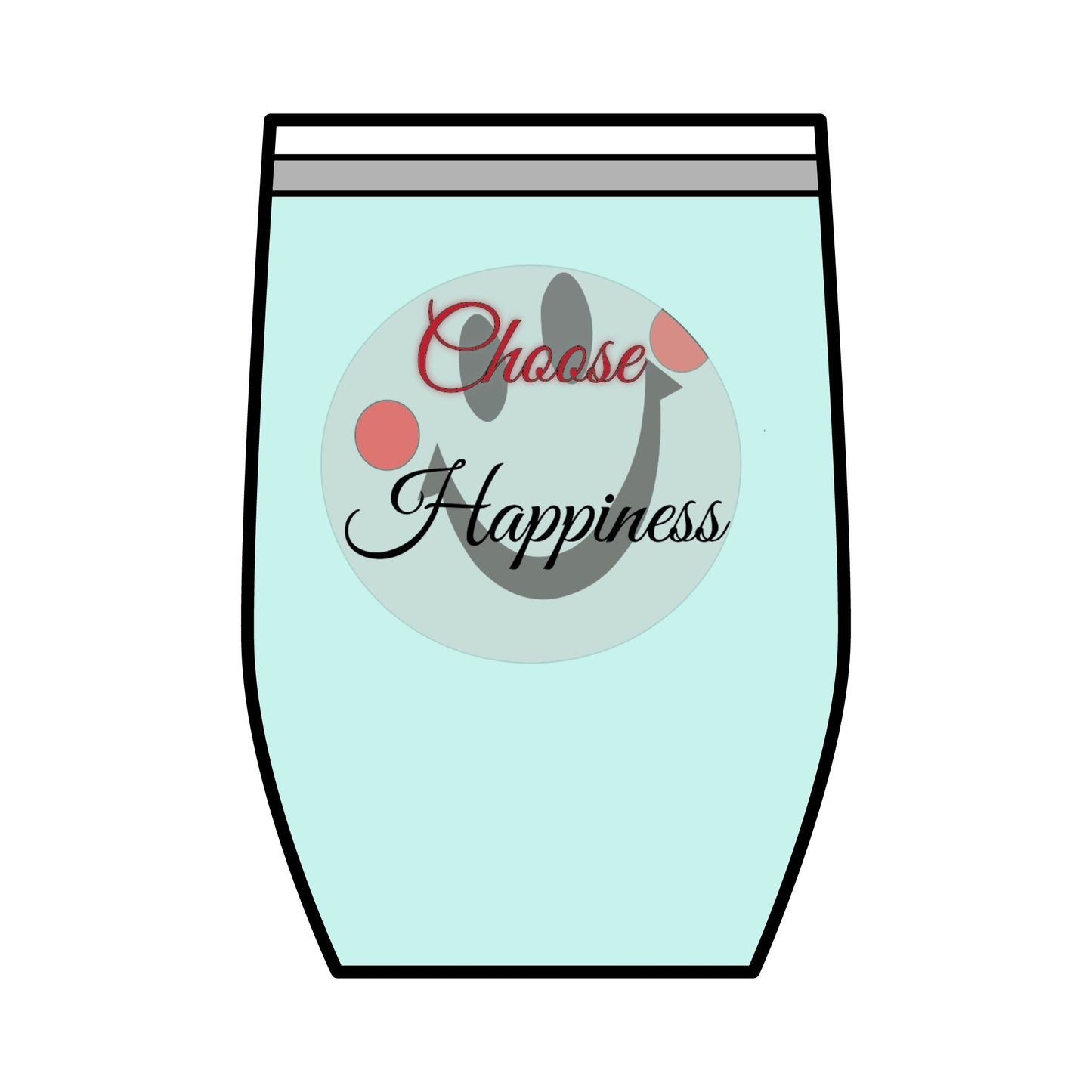 Wine Tumbler, 12oz Choose Happiness